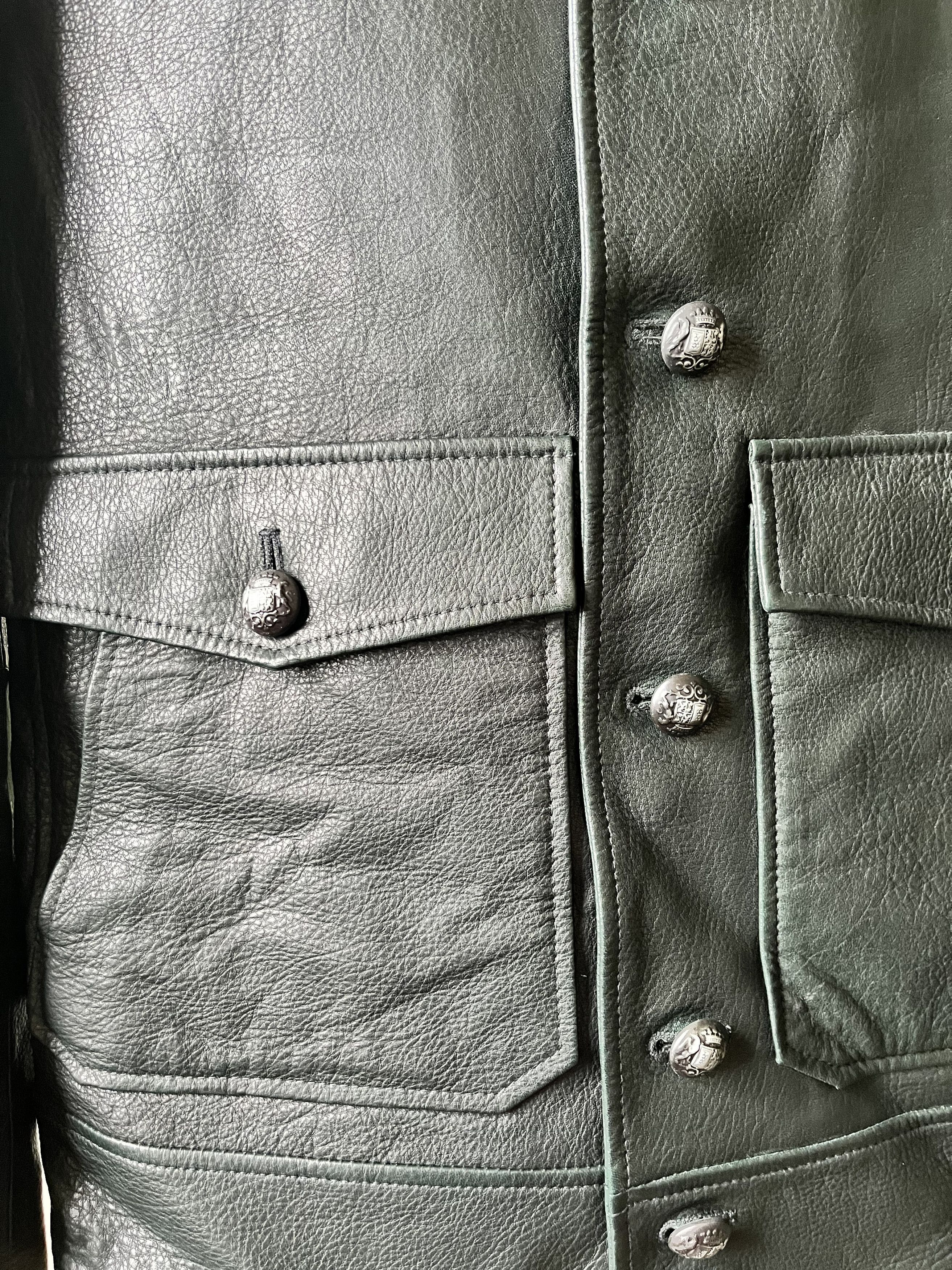 John Varvatos JOHN VARVATOS - Leather Bomber Jacket Size US M / EU 48-50 / 2 - 3 Thumbnail