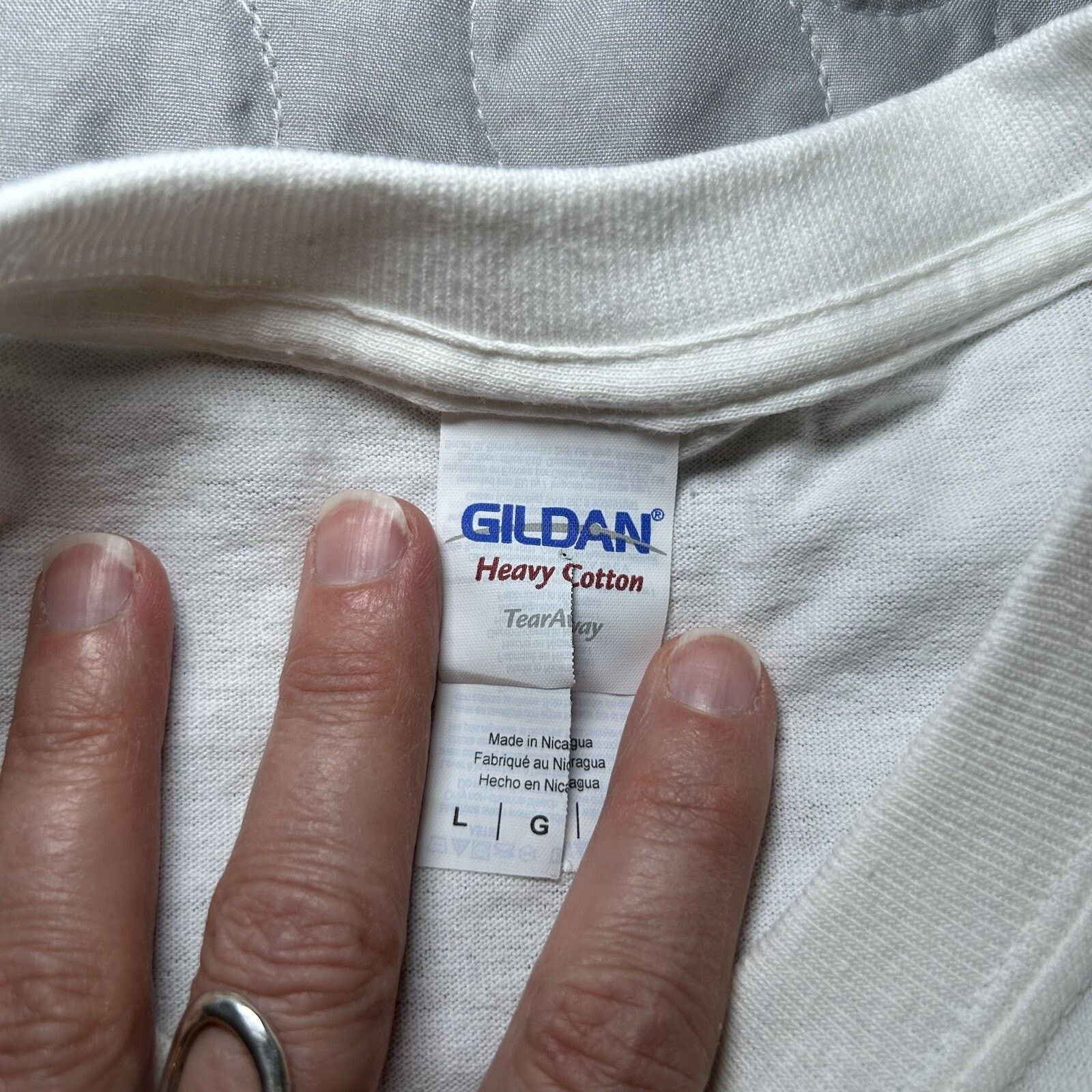 Gildan Gildan White Christmas T-Shirt Bite Me Gingerbread Unisex L Size US L / EU 52-54 / 3 - 7 Thumbnail