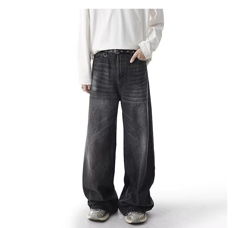 Japanese Brand × Jean Men's straight washed loose street fashion jeans Size US 32 / EU 48 - 1 Thumbnail