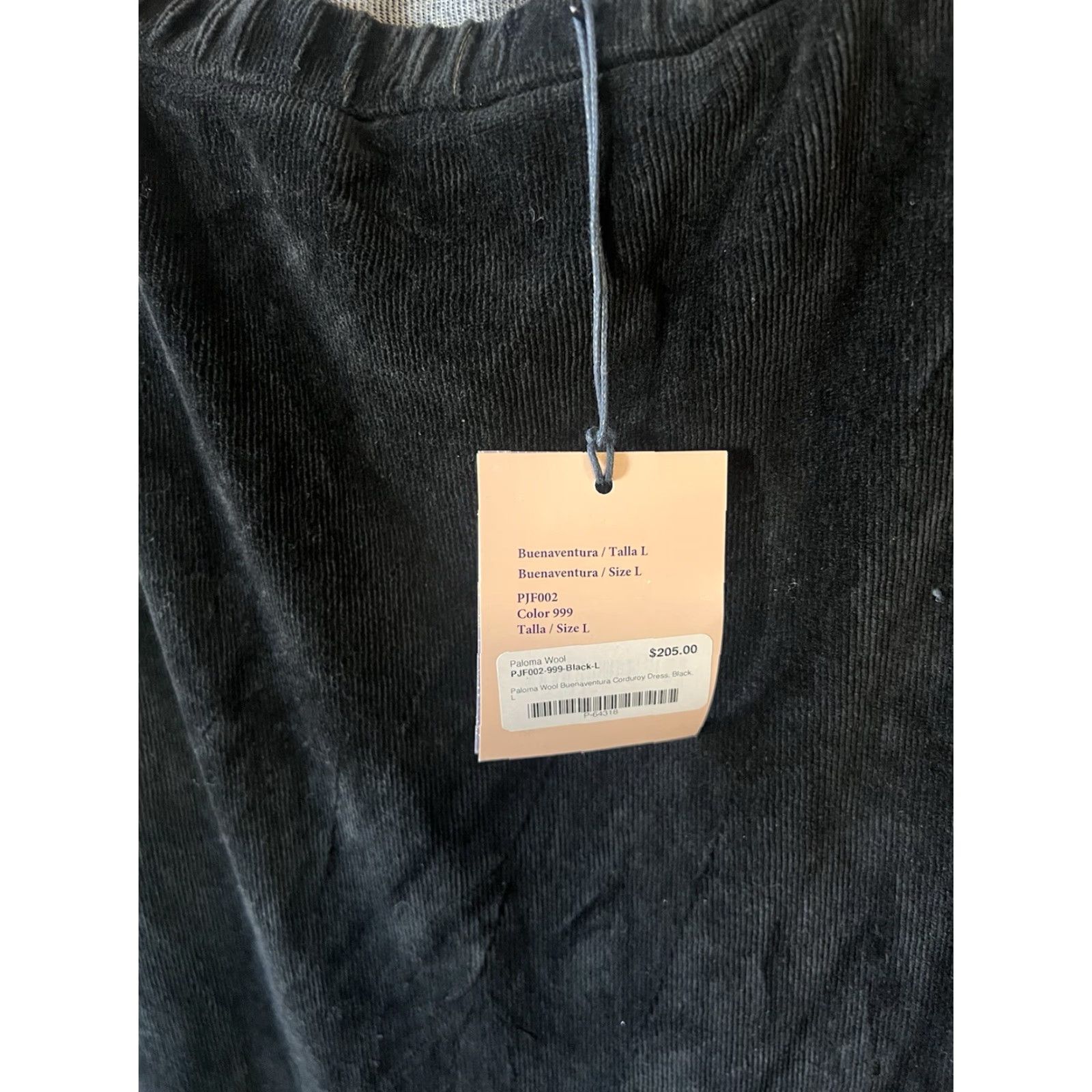 Paloma Wool Paloma Wool Womens Black Buenaventura Corduroy Dress Short Sleeve L NWT Shirt Dress Black Womens Paloma Wool Size 36" / US 14 / IT 50 - 4 Thumbnail