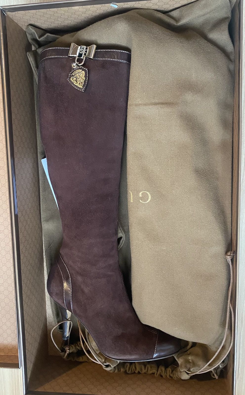 Gucci Brown suede gucci boots Size US 5.5 / IT 35.5 - 1 Thumbnail