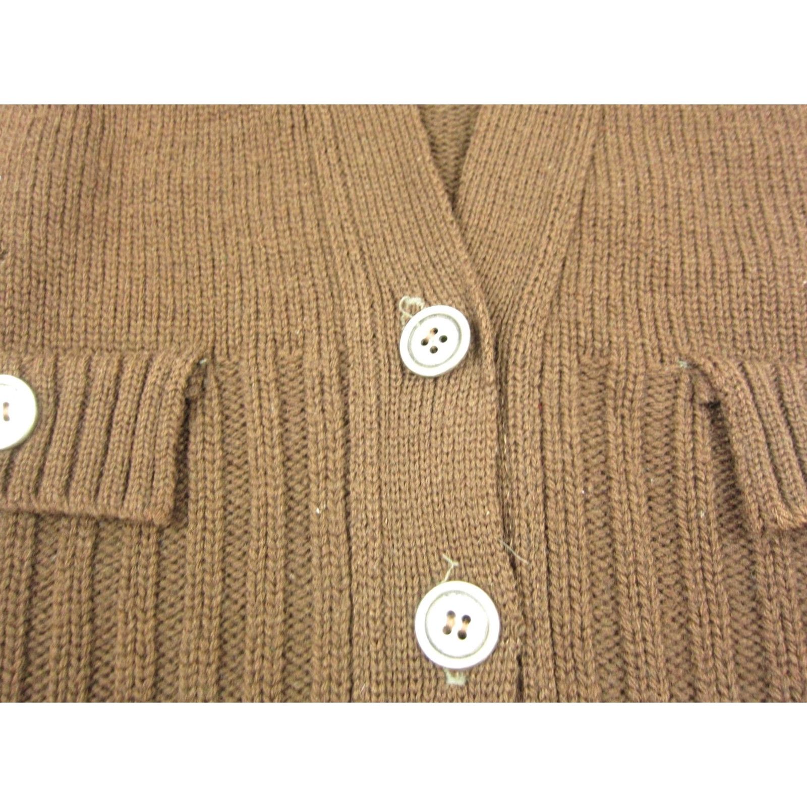 Vintage VINTAGE Country Set Vest Womens XS Brown 100% Wool 70s Knit Sleeveless V-Neck Size XS / US 0-2 / IT 36-38 - 4 Thumbnail
