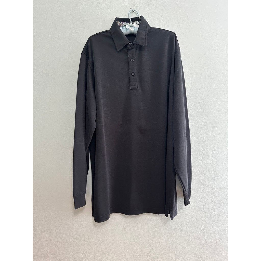 BUGATCHI Bugatchi black long sleeve polo size L Size US L / EU 52-54 / 3 - 2 Thumbnail