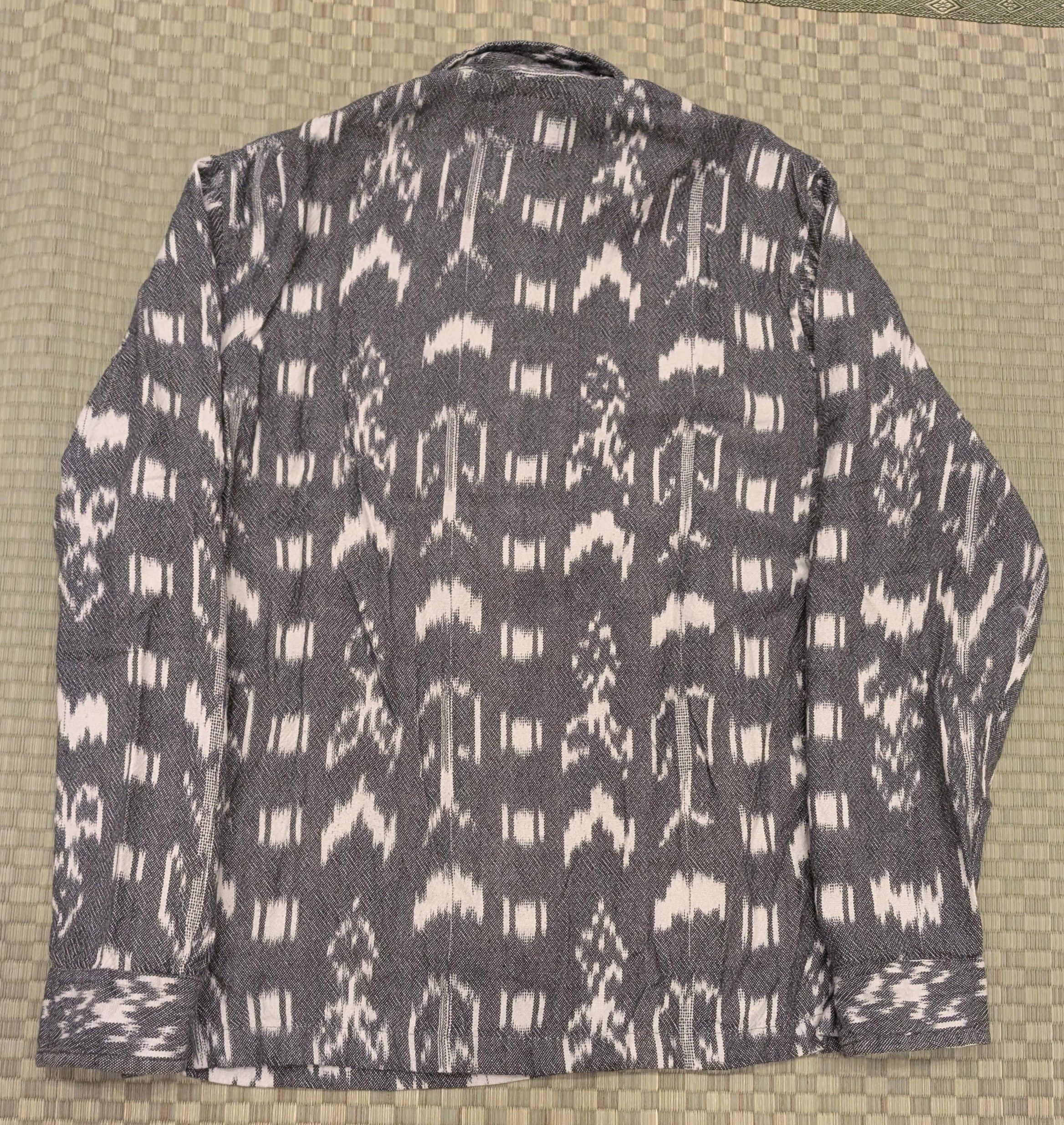 Stussy Stussy Beach Cotton Half Zip Pullover Gray Ikat Print Size US S / EU 44-46 / 1 - 2 Thumbnail