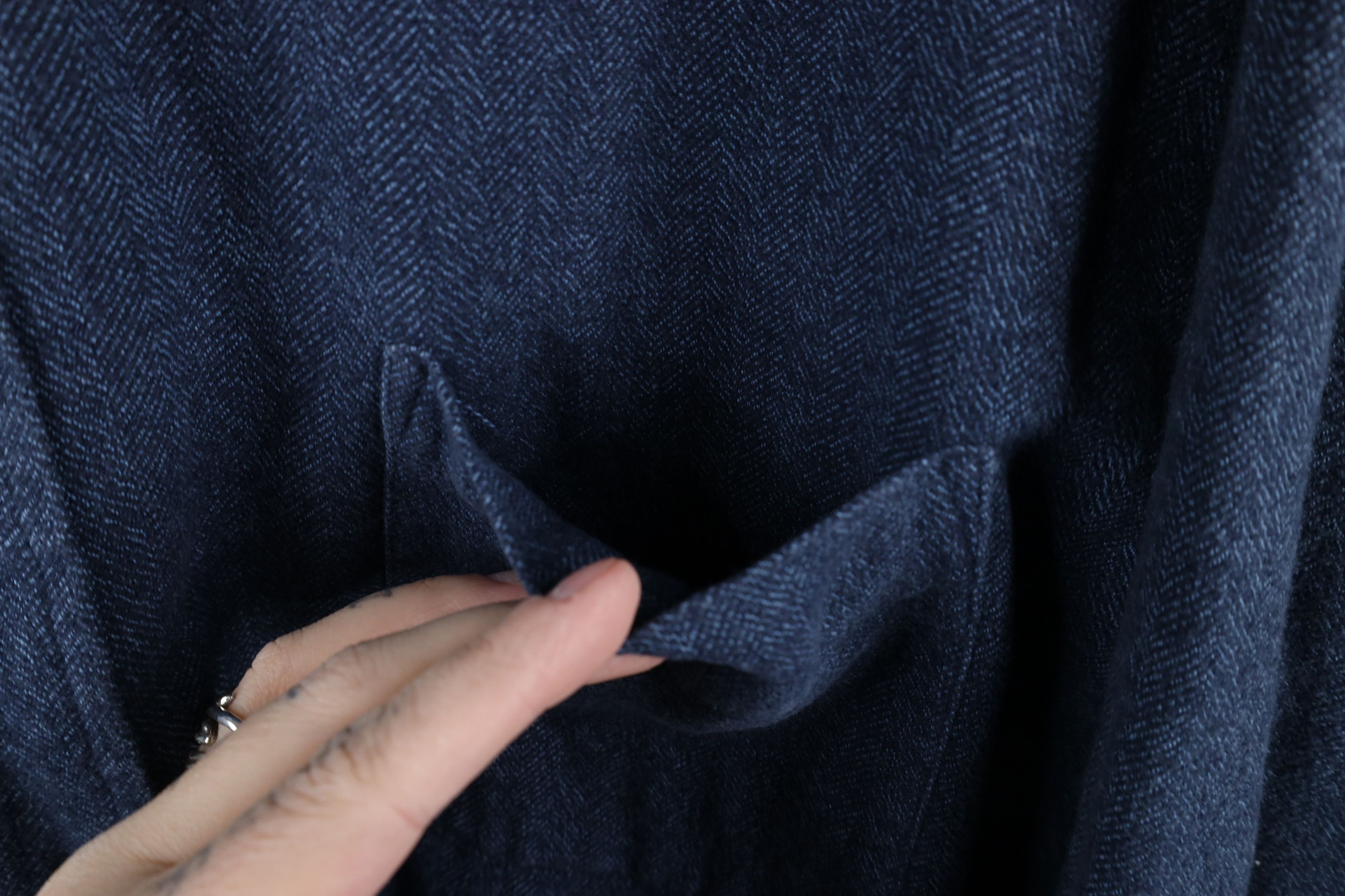 Vintage Vintage 90s Streetwear Flannel Herringbone Button Down Shirt Size US XXL / EU 58 / 5 - 4 Thumbnail