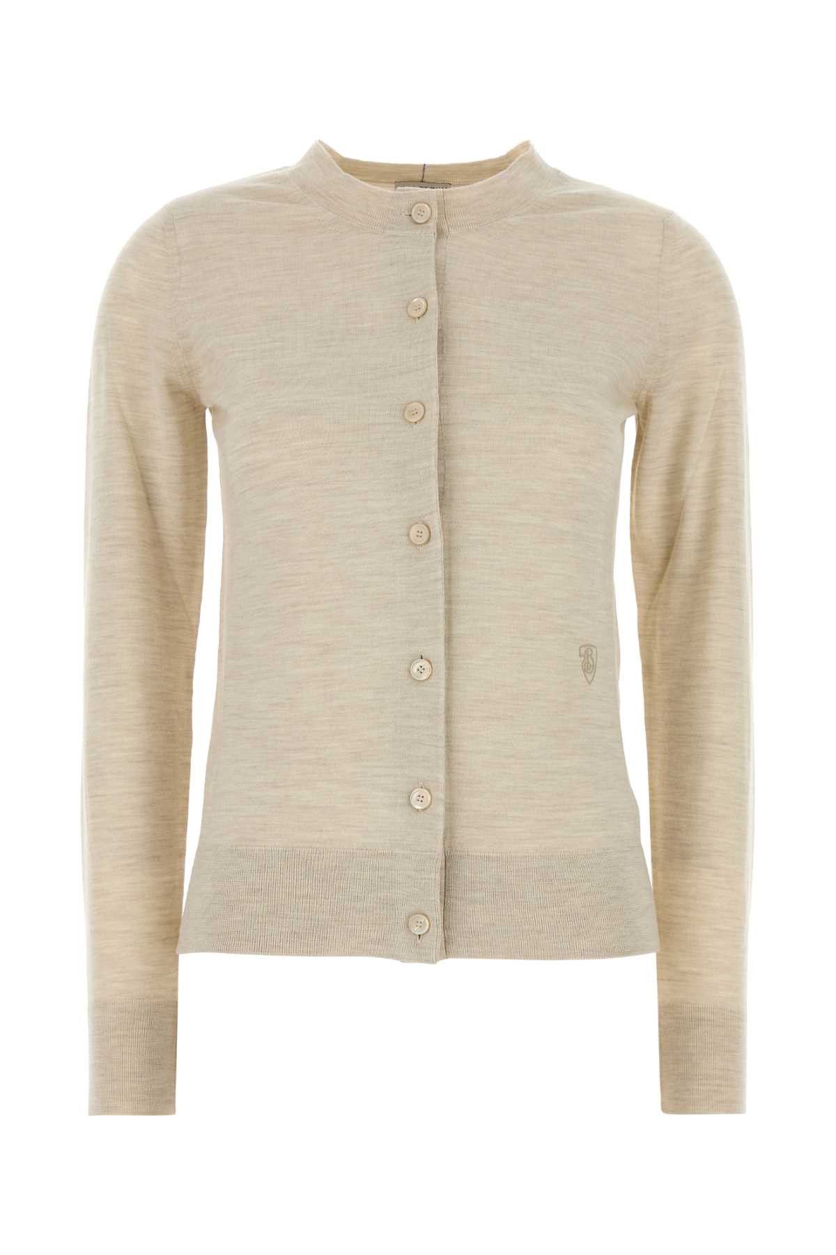 Burberry Sand Wool Cardigan Size S / US 4 / IT 40 - 1 Thumbnail