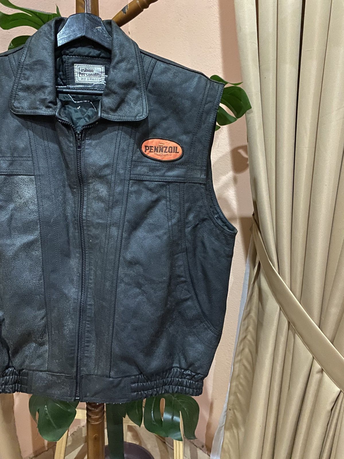 Leather Vintage Club Shadow Leather Biker Vest Pennzoil Patch Size US L / EU 52-54 / 3 - 5 Thumbnail