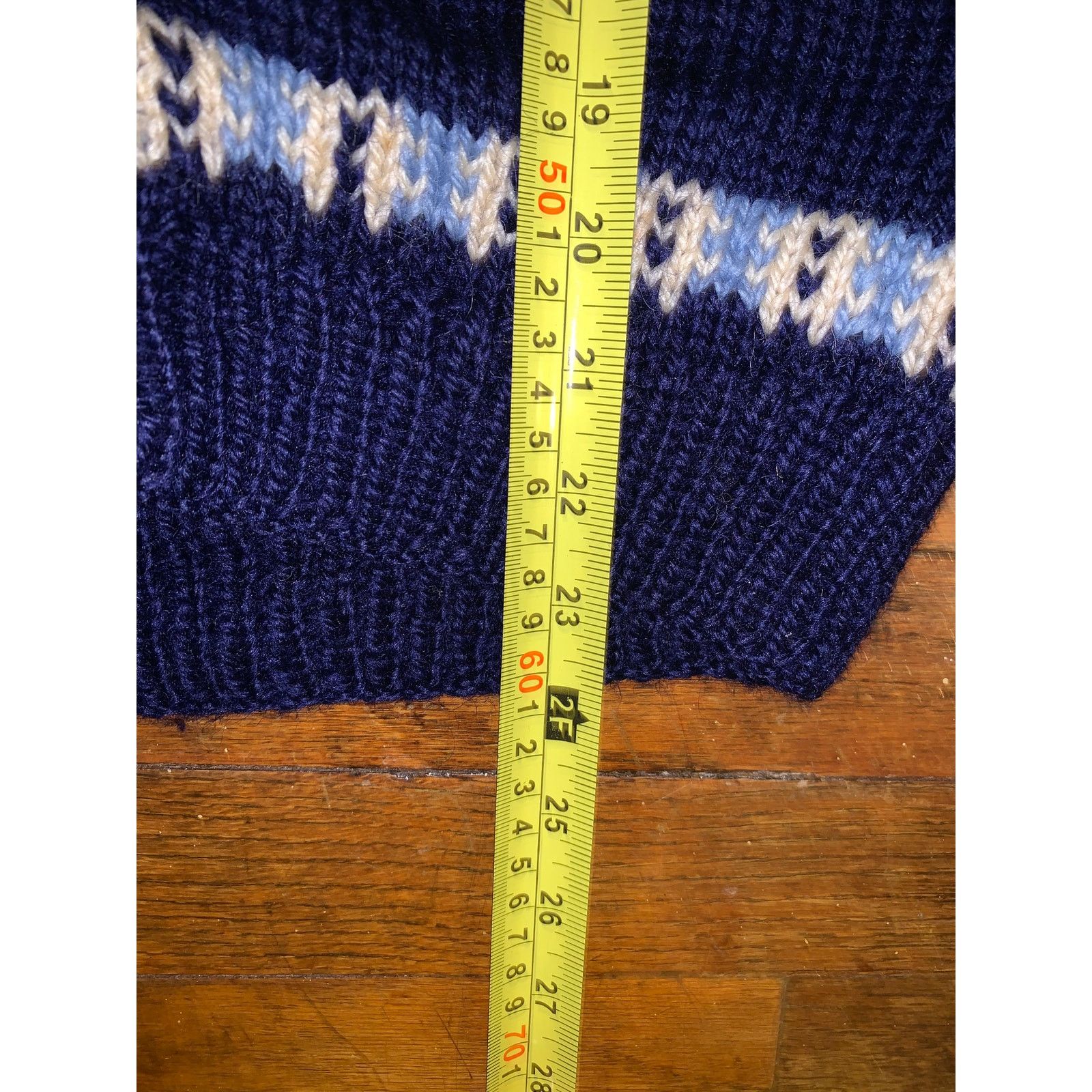 Other × Vintage Vintage Nordic Fair Isle Wool Cardigan Navy Yoke Sweater S Size S / US 4 / IT 40 - 8 Thumbnail