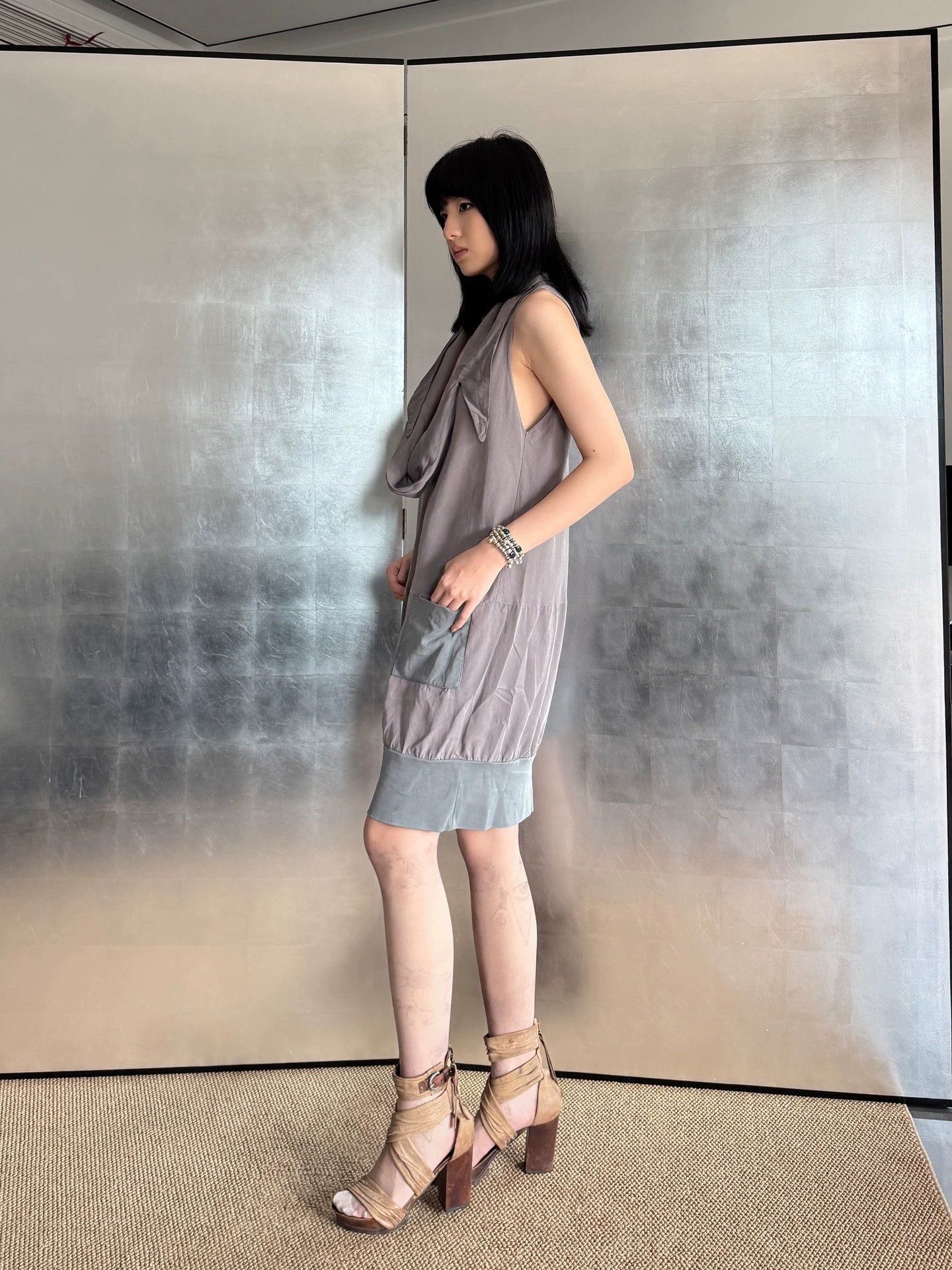 Other Vintage Japanese Oversized Collar Vest Dress M Size M / US 6-8 / IT 42-44 - 3 Thumbnail