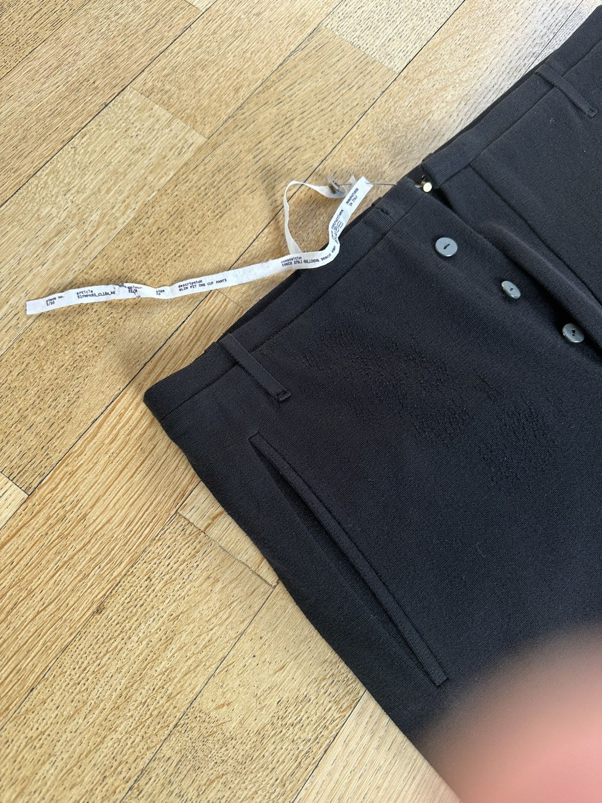 Label Under Construction LUC black cotton linen stretch pants US 34/ EU 50 Size 50R - 4 Thumbnail