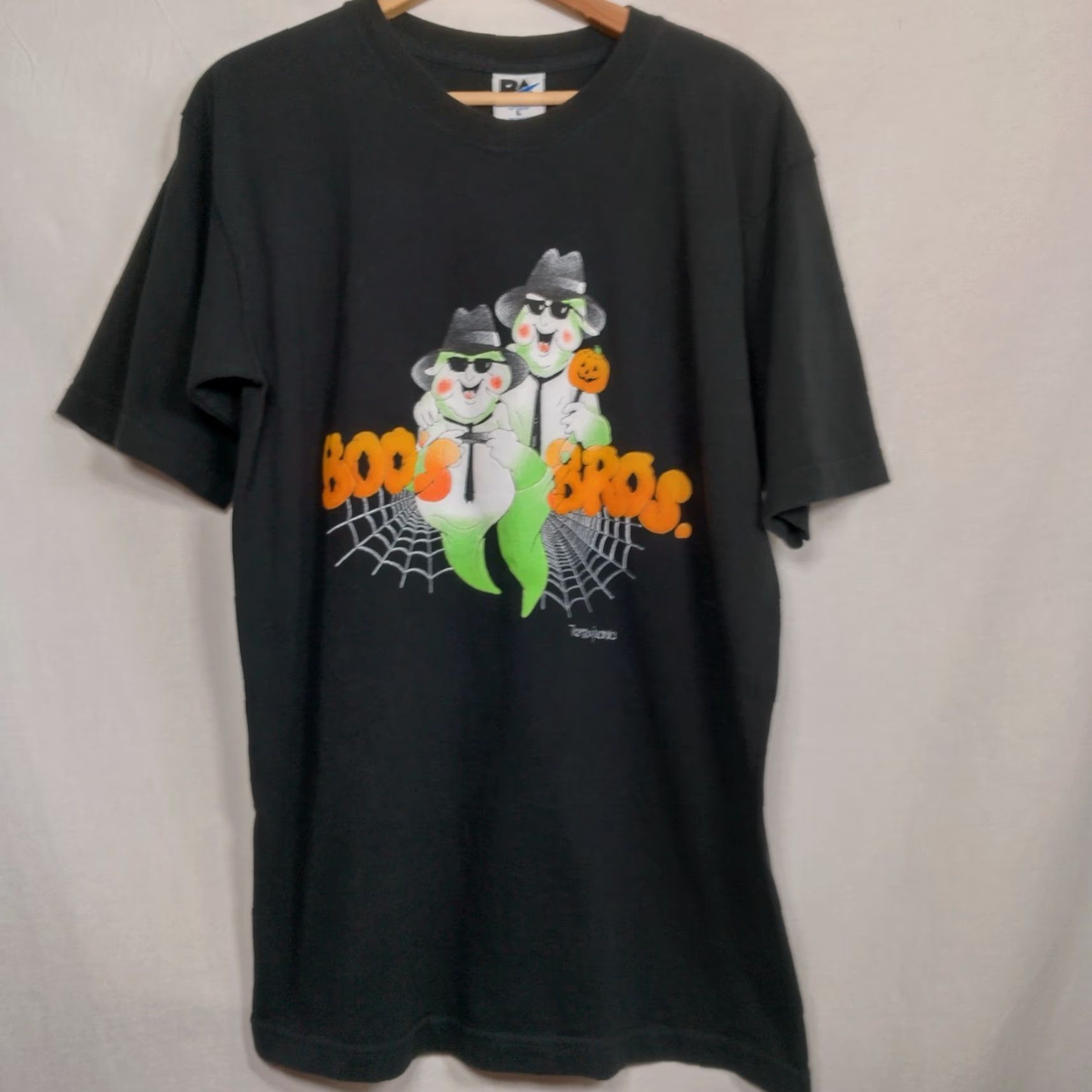 Vintage VINTAGE Royal Avalon Halloween Shirt L Mens Black Short Sleeve Crew Neck Ghost Boo's Bros Ghosts Blues Brothers Size US L / EU 52-54 / 3 - 3 Thumbnail
