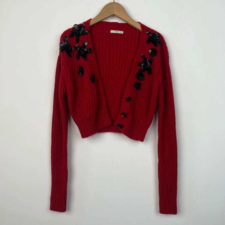 Prada Prada Size 38 AV show three-dimensional sequin flower high Size US XXS / EU 40 - 1 Thumbnail
