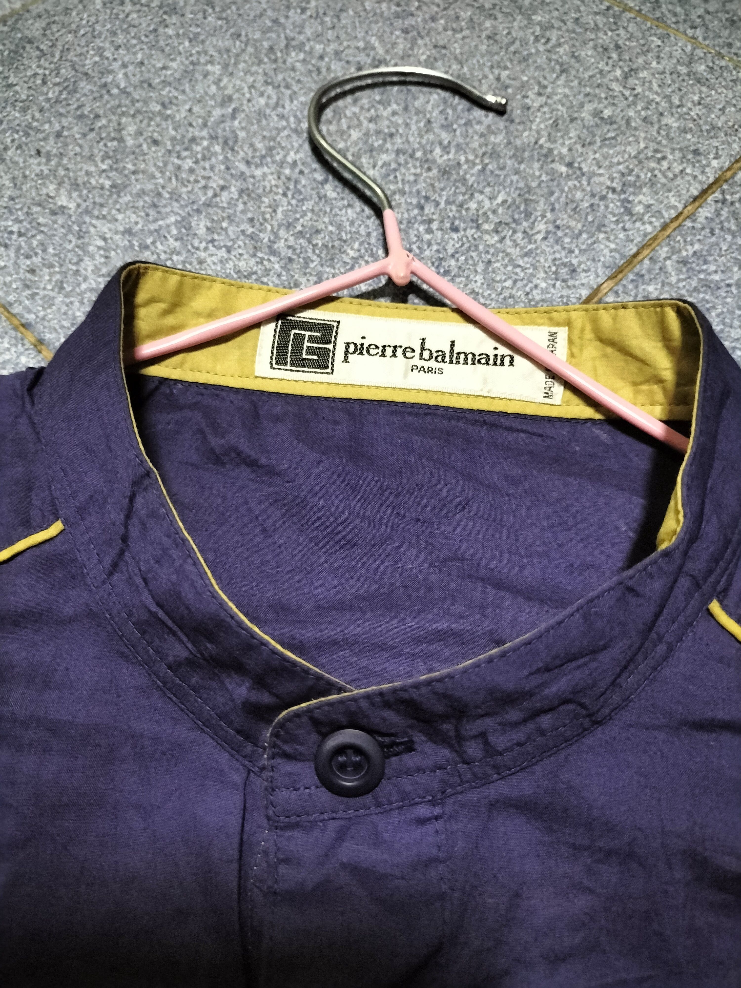 Pierre Balmain × Vintage Vintage Pierre Balmain Shirt Round Collared Fashion Bowlling Size US M / EU 48-50 / 2 - 3 Thumbnail