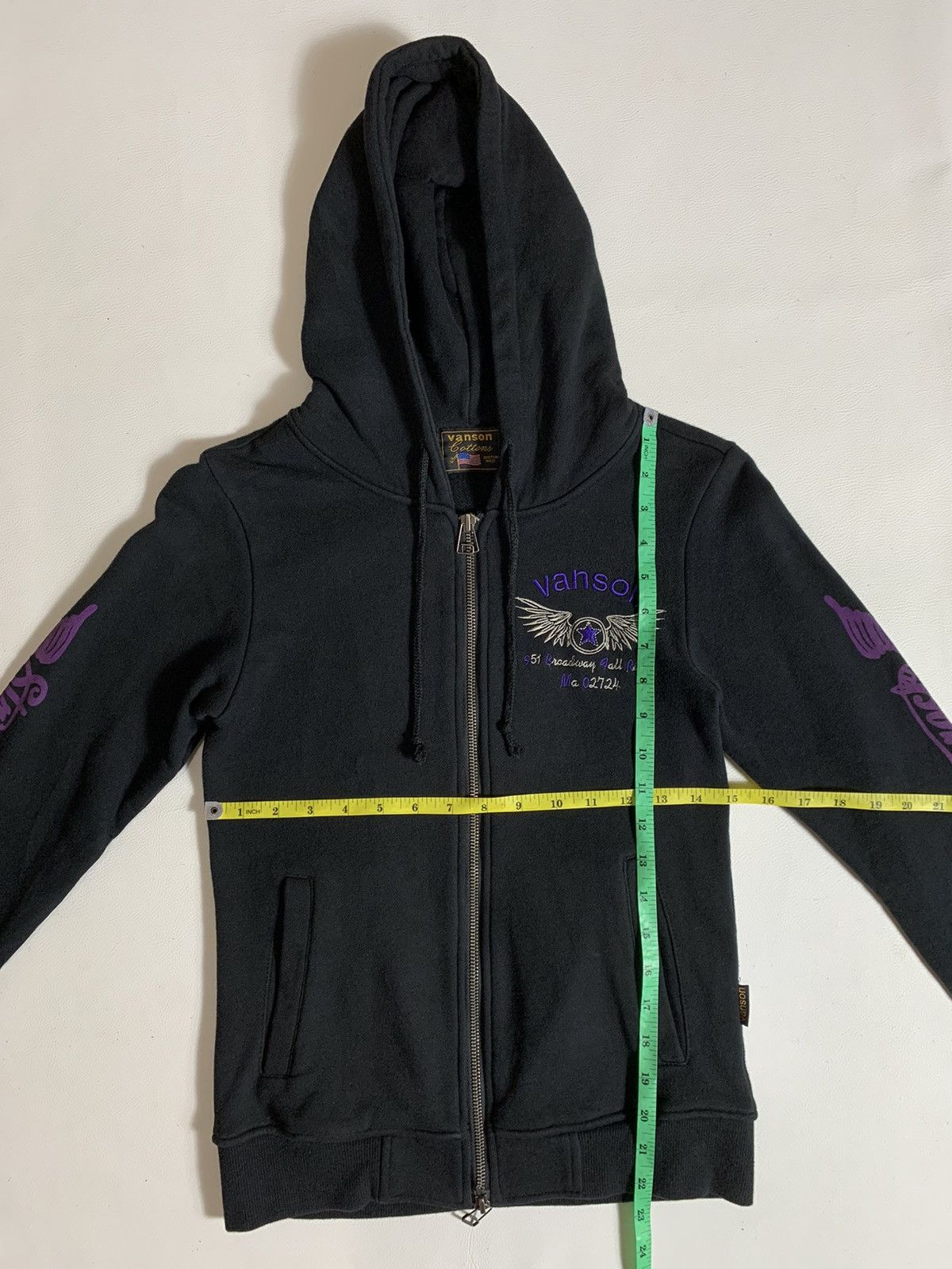 Vanson Leathers × Vintage Vanson Leathers embroidery spell out zip hoodie Size US XS / EU 42 / 0 - 10 Thumbnail