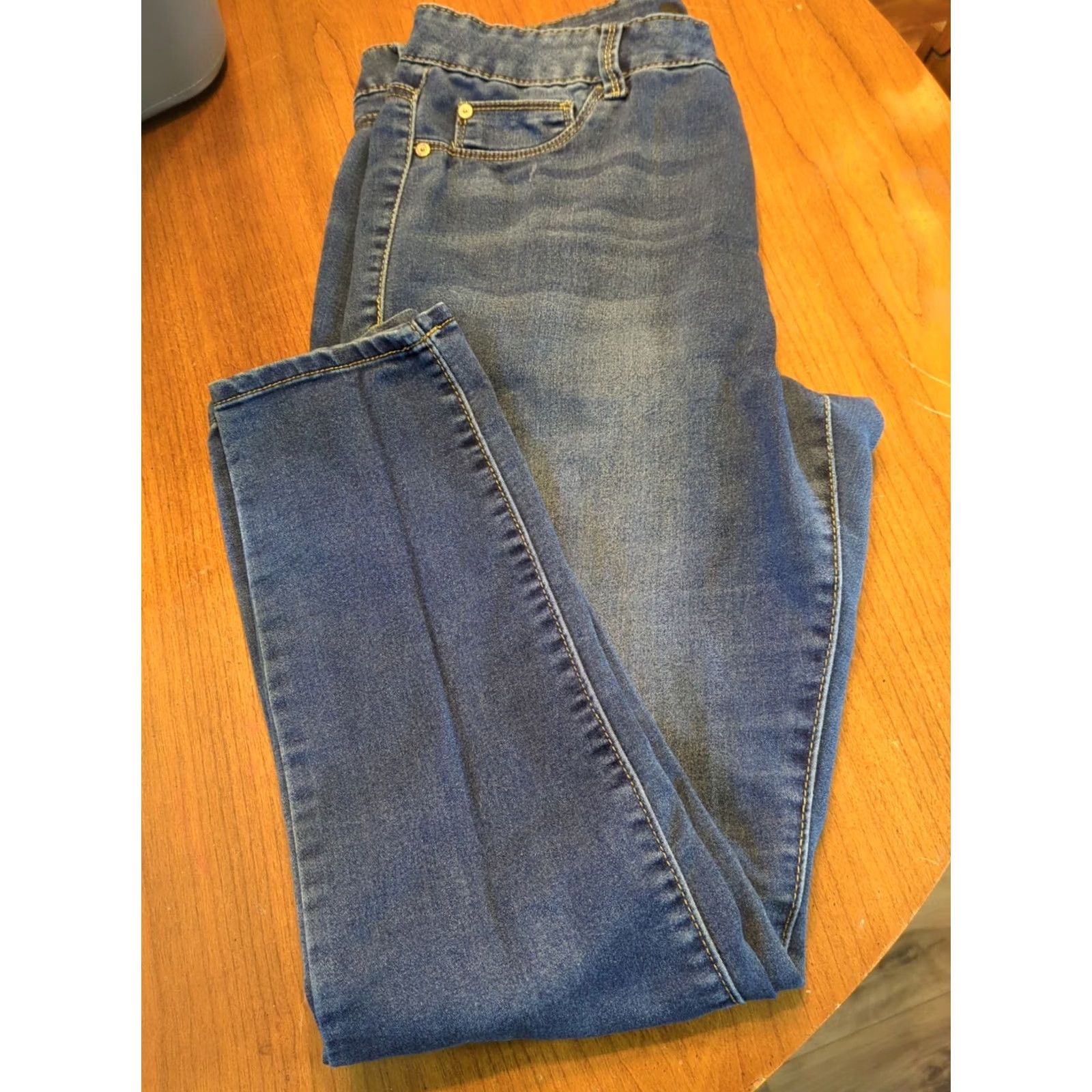 Jordache Jordache Womens Jeans Sz 14 Blue Denim Super Skinny Size 36" / US 14 / IT 50 - 6 Thumbnail