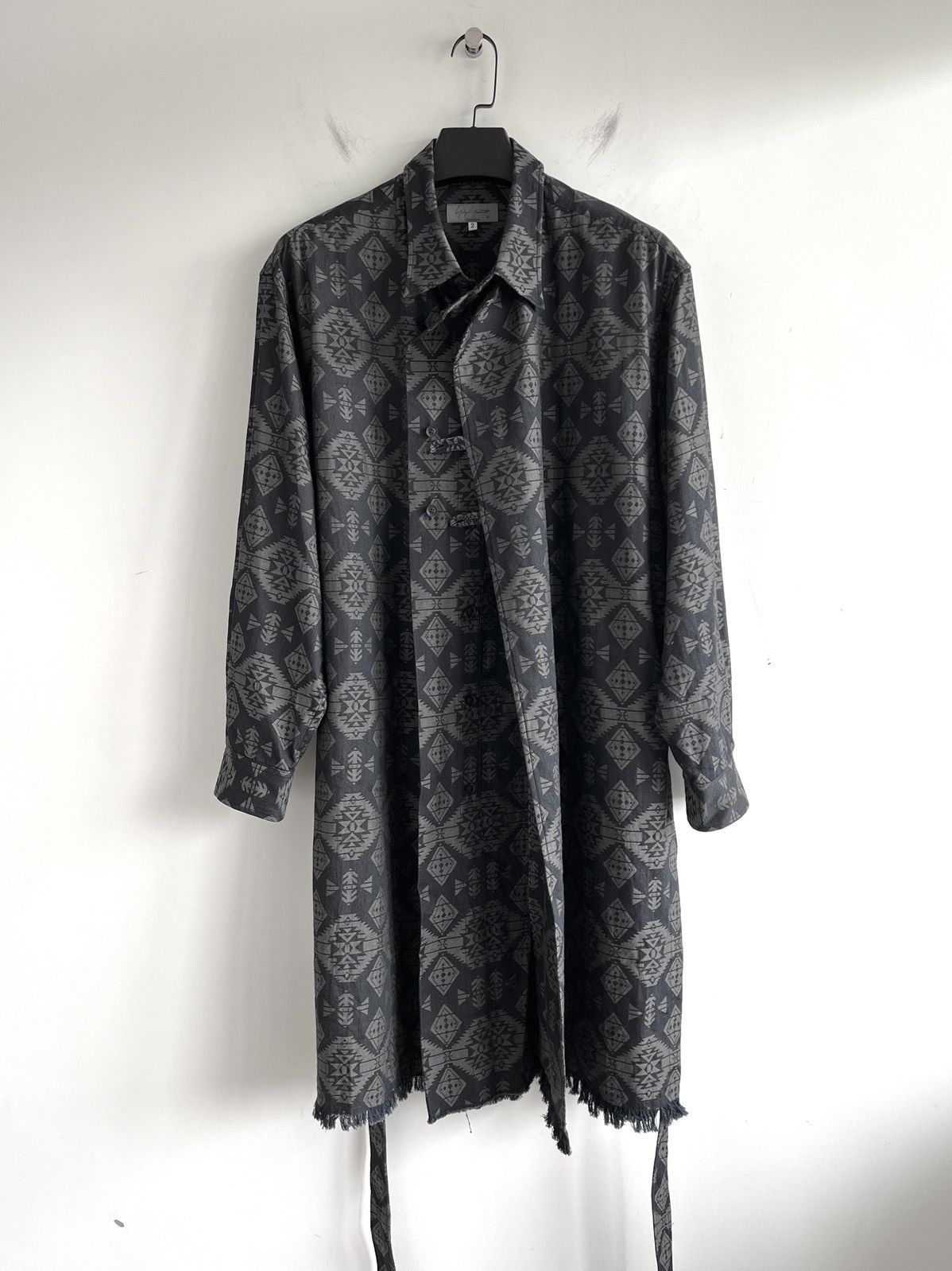 Yohji Yamamoto Pour Homme Left 2 Layerd Pattern Gown Blouse