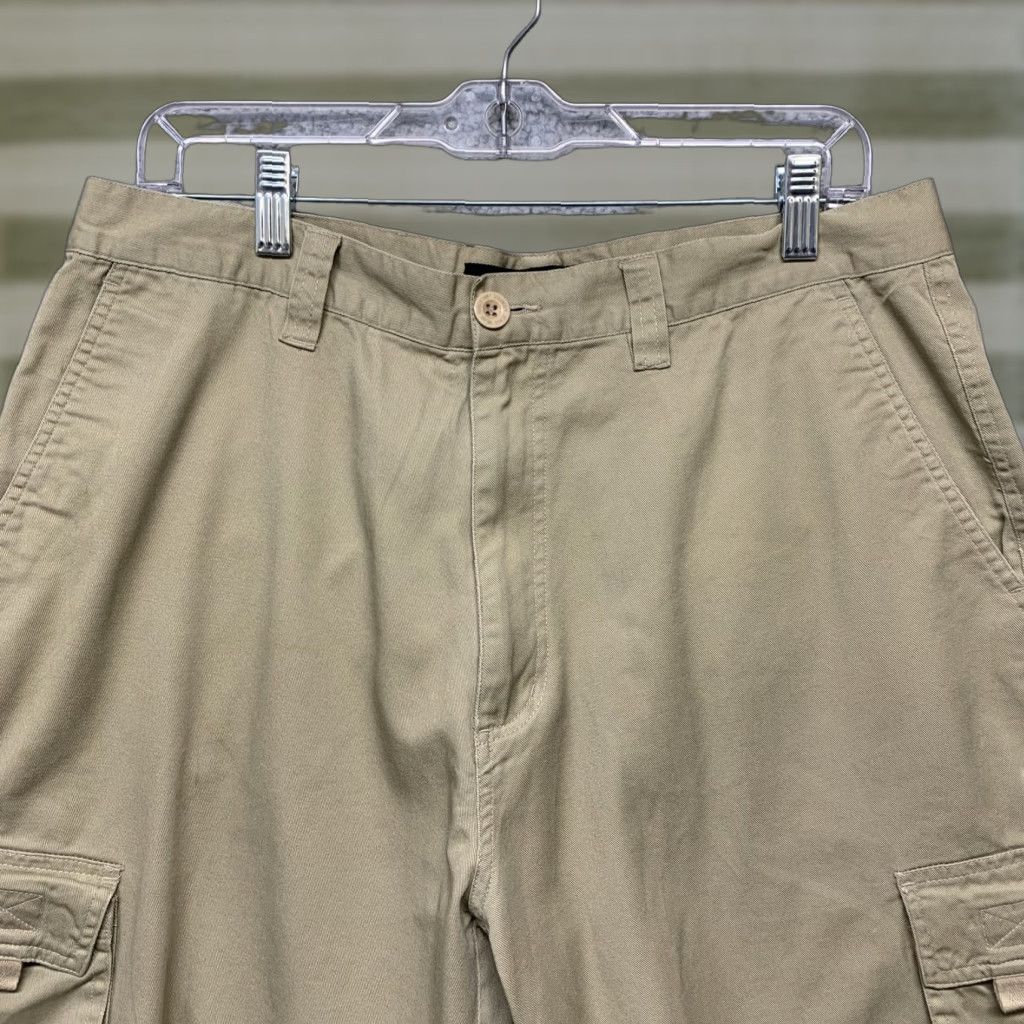 Denime Godbody Denim Cargo Mens Cargo Shorts Tan Size 36 Drawstring Front Flat 5-Pocket Belt Loops Regular Fit Shorts Size US 36 / EU 52 - 1 Thumbnail