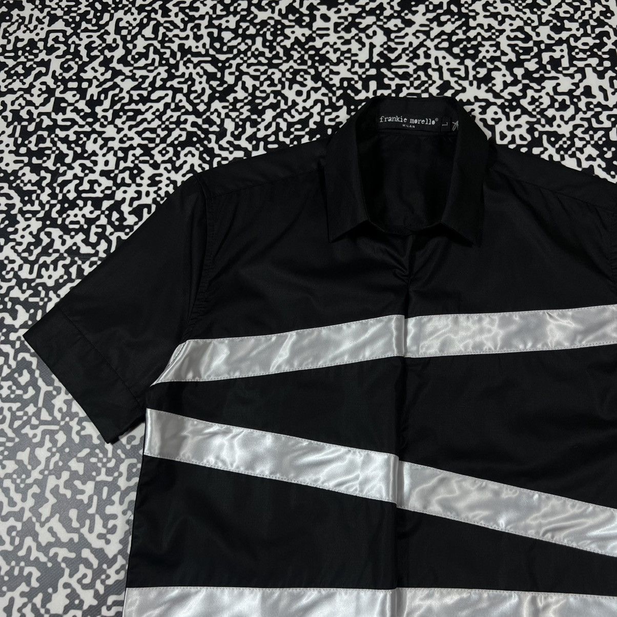 Frankie Morello Vintage Y2K Frankie Morello Striped Jail Style Luxury Shirt Size US L / EU 52-54 / 3 - 10 Thumbnail