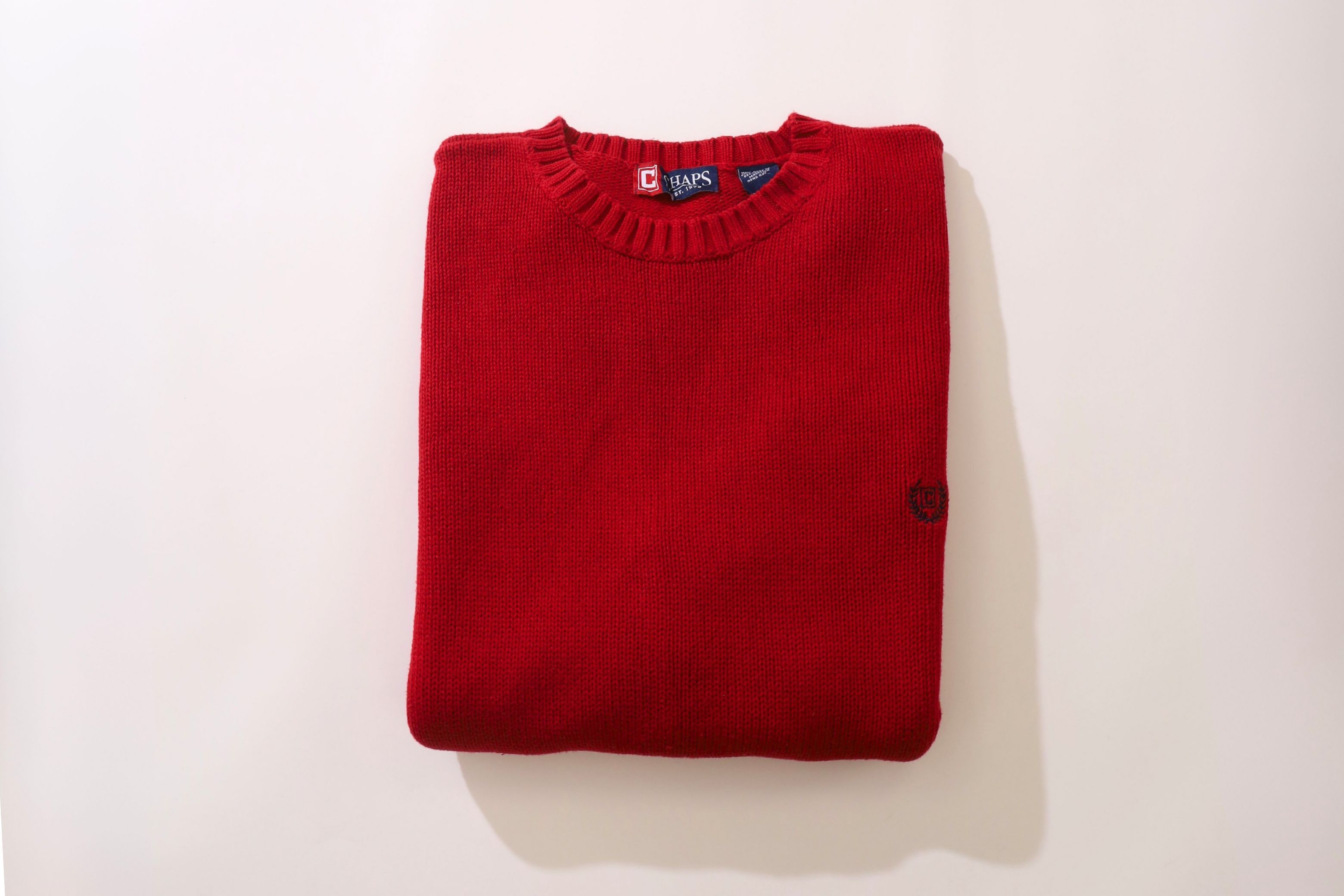Chaps Ralph Lauren Vintage Red Oversized Knit Jumper (2XL) Size US XXL / EU 58 / 5 - 3 Thumbnail