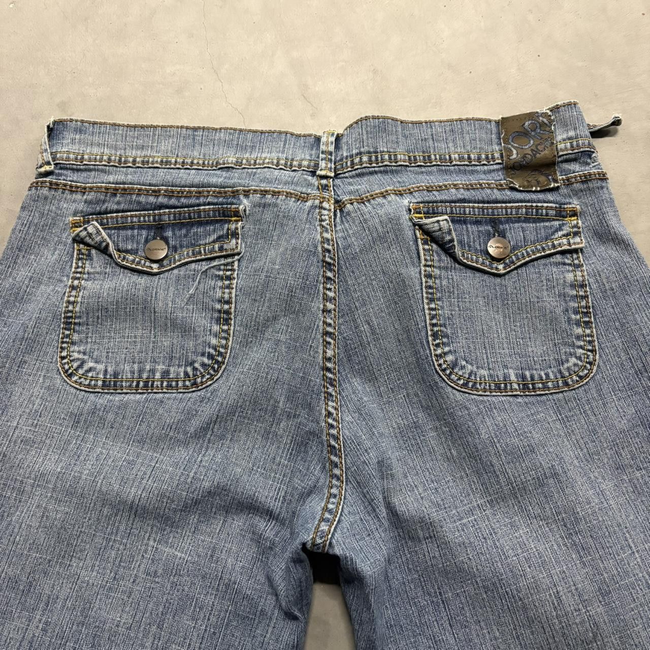 Vintage Crazy Vintage Y2K/2000s Flared Low Rise Medium Blue Wash Denim Jeans! Size US 34 / EU 50 - 5 Thumbnail