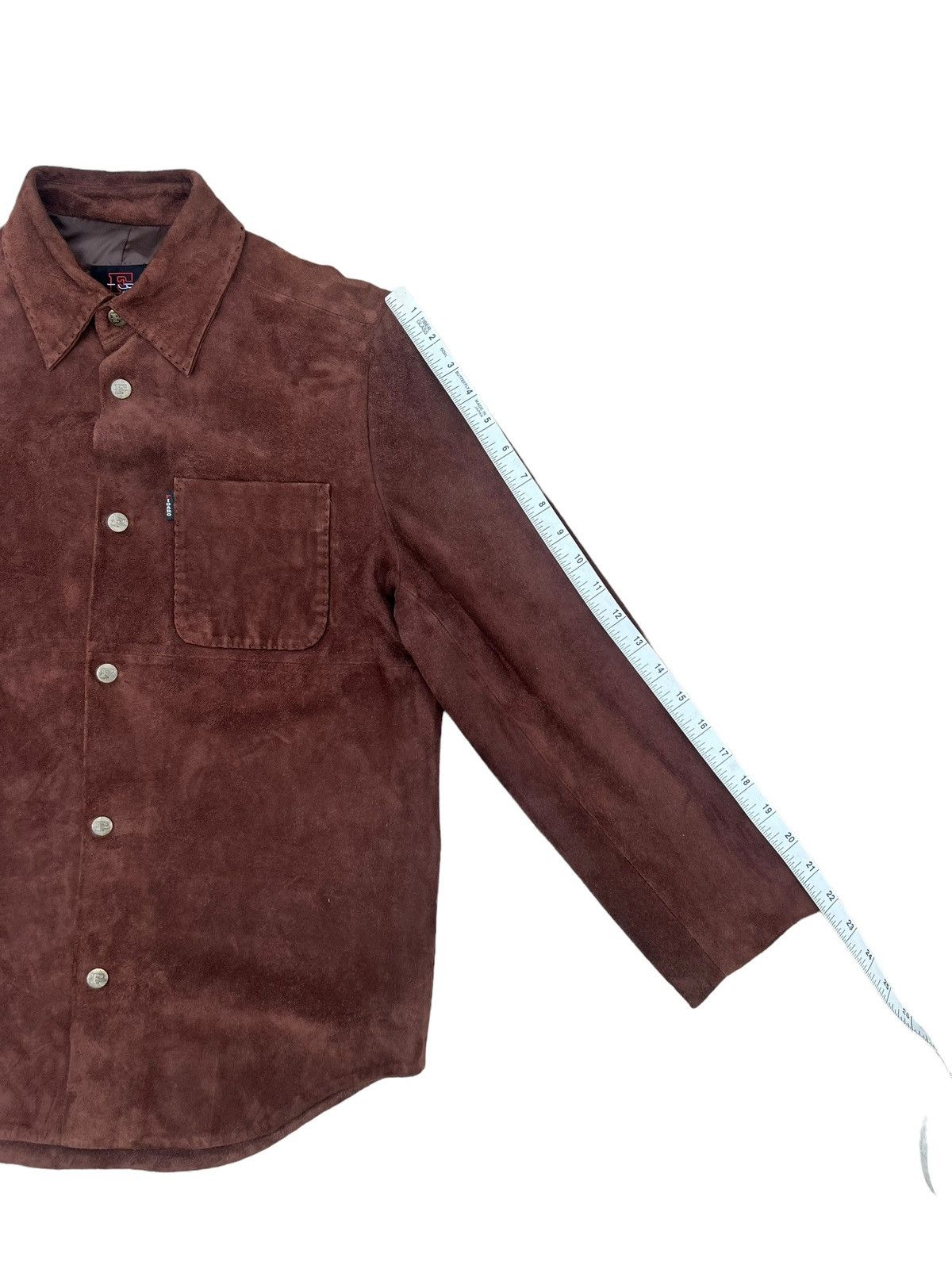 Leather Vintage FIGARO Paris Brown Sheepskin Suede Leather Shirt Size US M / EU 48-50 / 2 - 3 Thumbnail