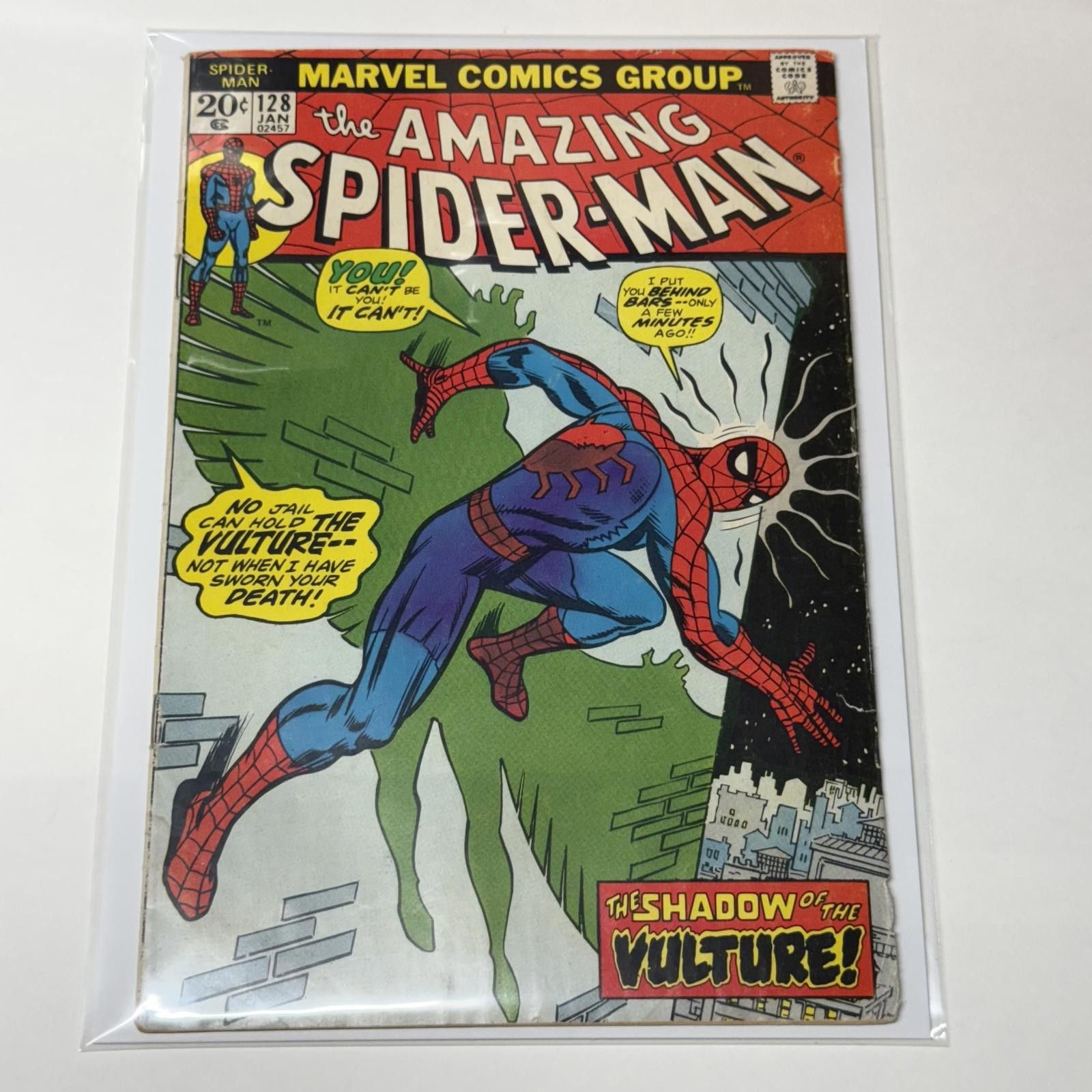 VTG MARVEL The Amazing Spider-Man #128 JAN 1974 VULTURE VF+