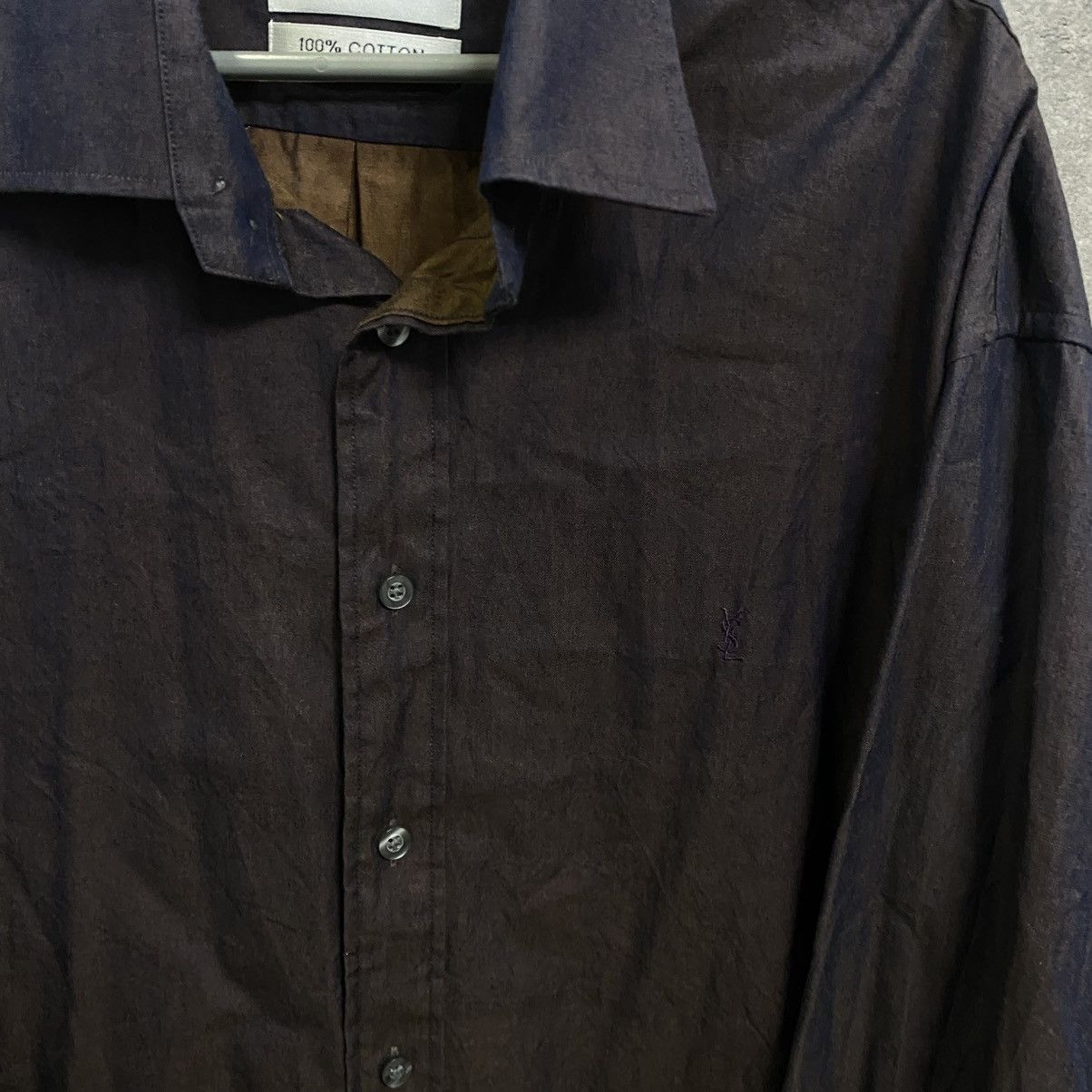 Yves Saint Laurent Vintage Yves Saint Laurent YSL Shirt Button Up Size US L / EU 52-54 / 3 - 5 Thumbnail