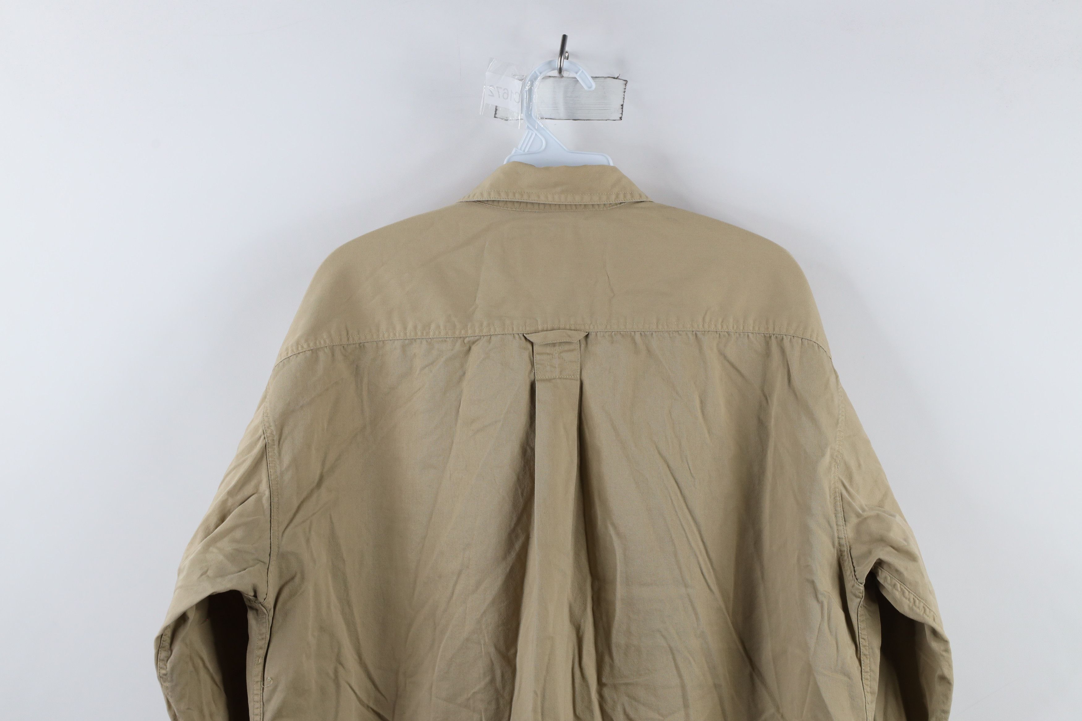 Helly Hansen × Vintage Vintage 90s Helly Hansen Spell Out Button Shirt Beige Size US M / EU 48-50 / 2 - 16 Thumbnail