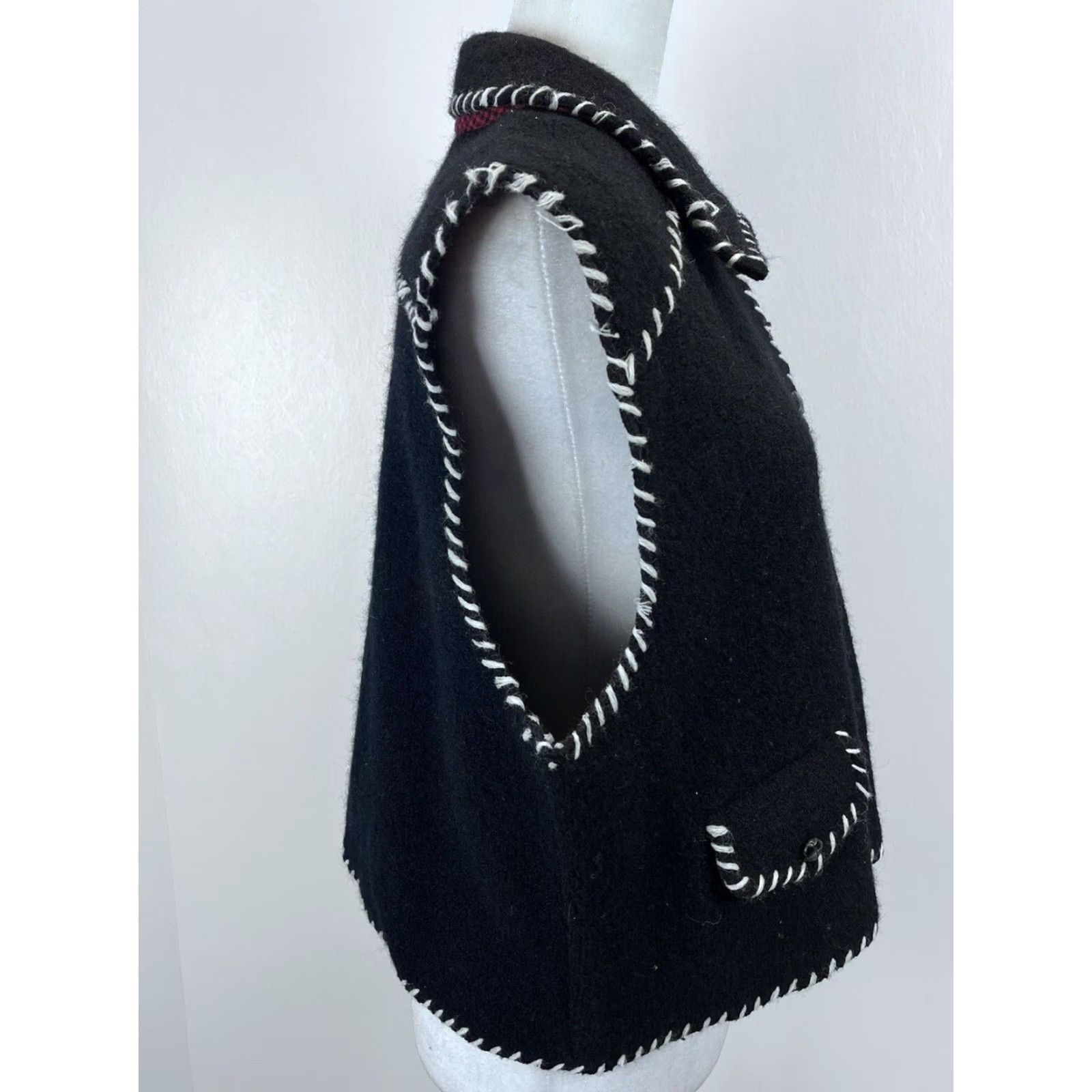 Vintage VINTAGE Cambridge Country Wool Vest Womens XL Black Size XL / US 12-14 / IT 48-50 - 4 Thumbnail