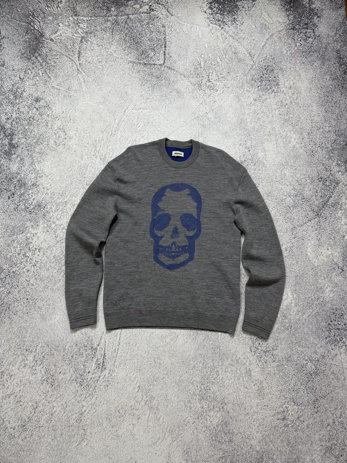Zadig & Voltaire ZADIG & VOLTAIRE Raphael Bis Skull Merino Wool Sweater Size US S / EU 44-46 / 1 - 1 Thumbnail