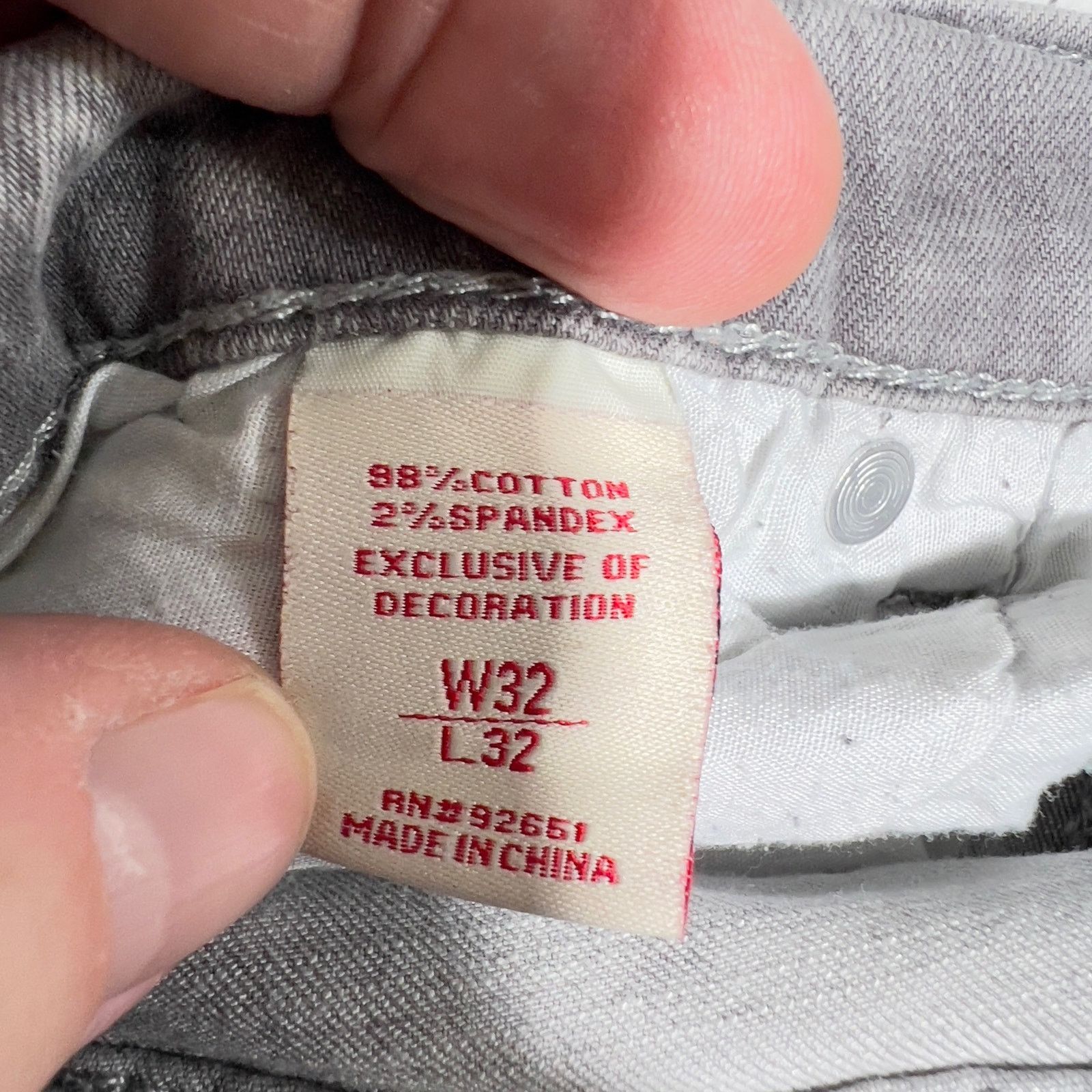 Other Heritage America 1776 Denim Jeans Men's 32w x 32L Grey Cargo Size US 32 / EU 48 - 9 Thumbnail