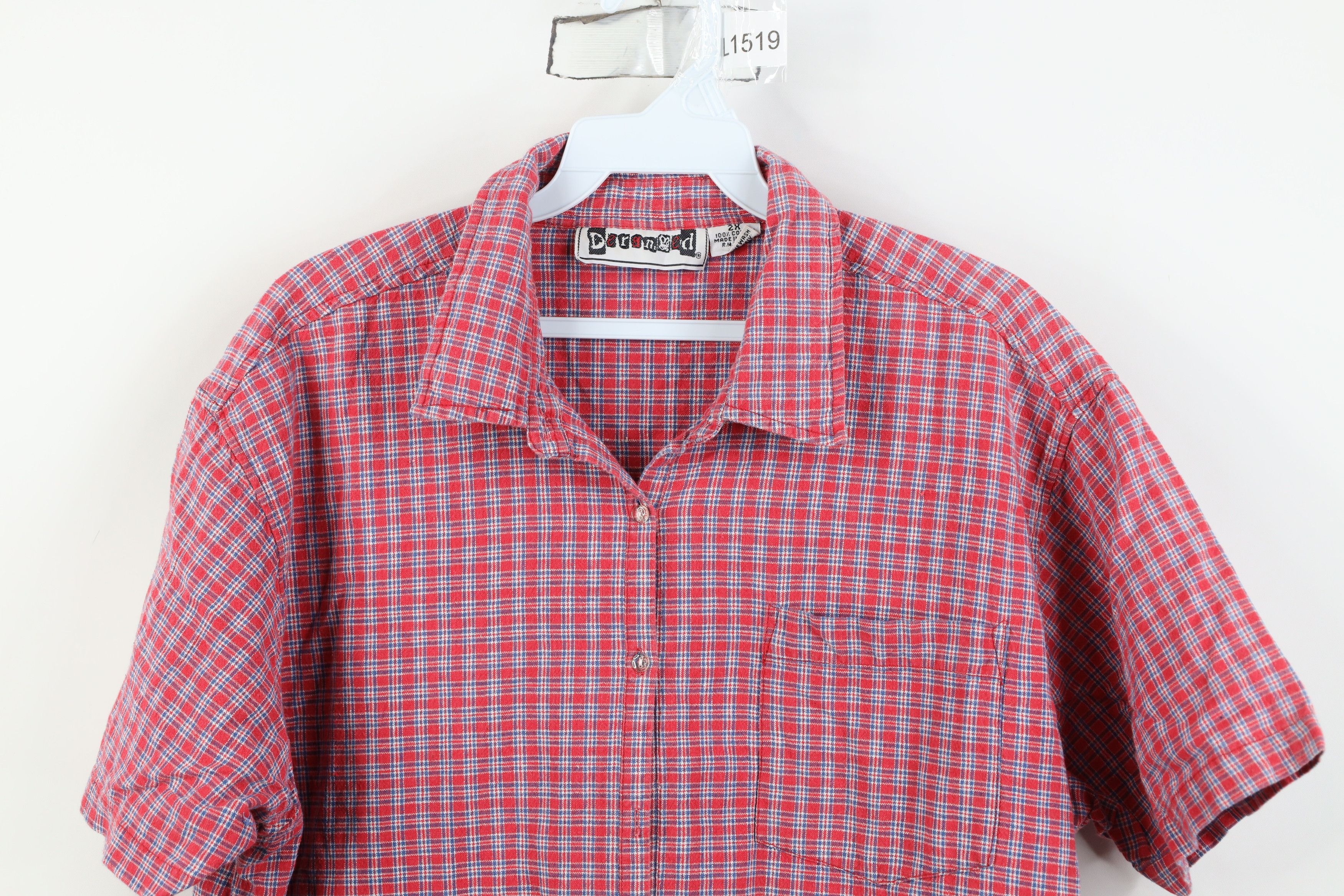 Vintage Vintage 90s Streetwear Short Sleeve Collared Button Shirt Size XXL / US 16-18 / IT 52-54 - 2 Thumbnail