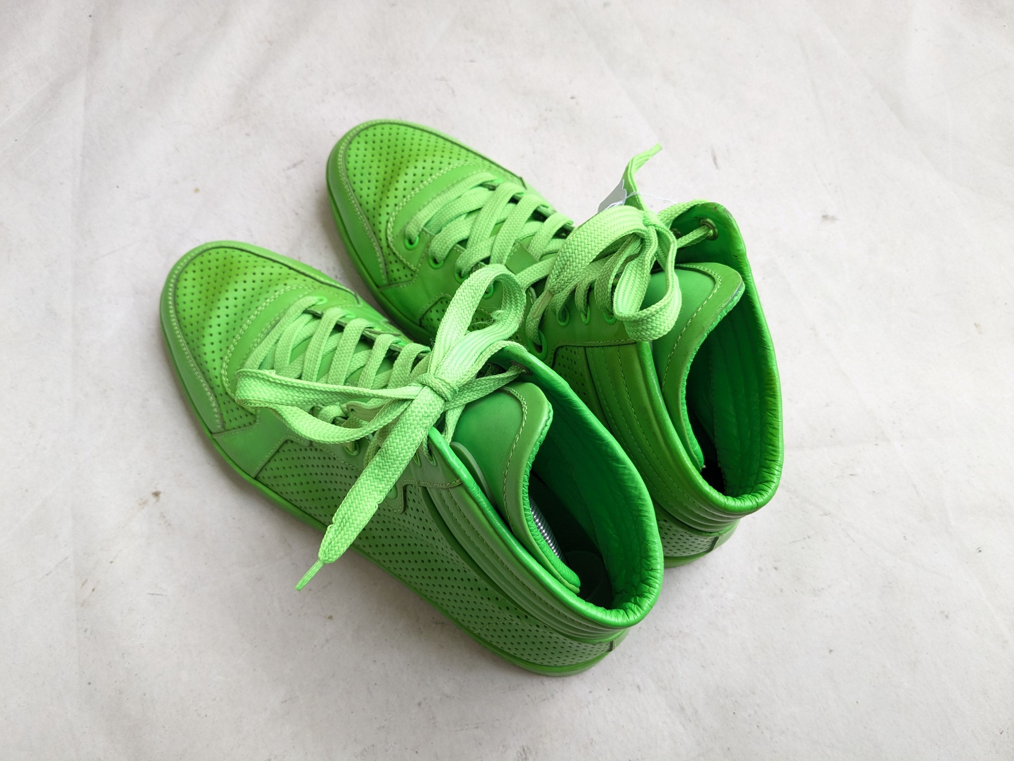 Gucci Gucci High Top Sneakers Green 10 Leather Size US 10 / EU 43 - 11 Thumbnail