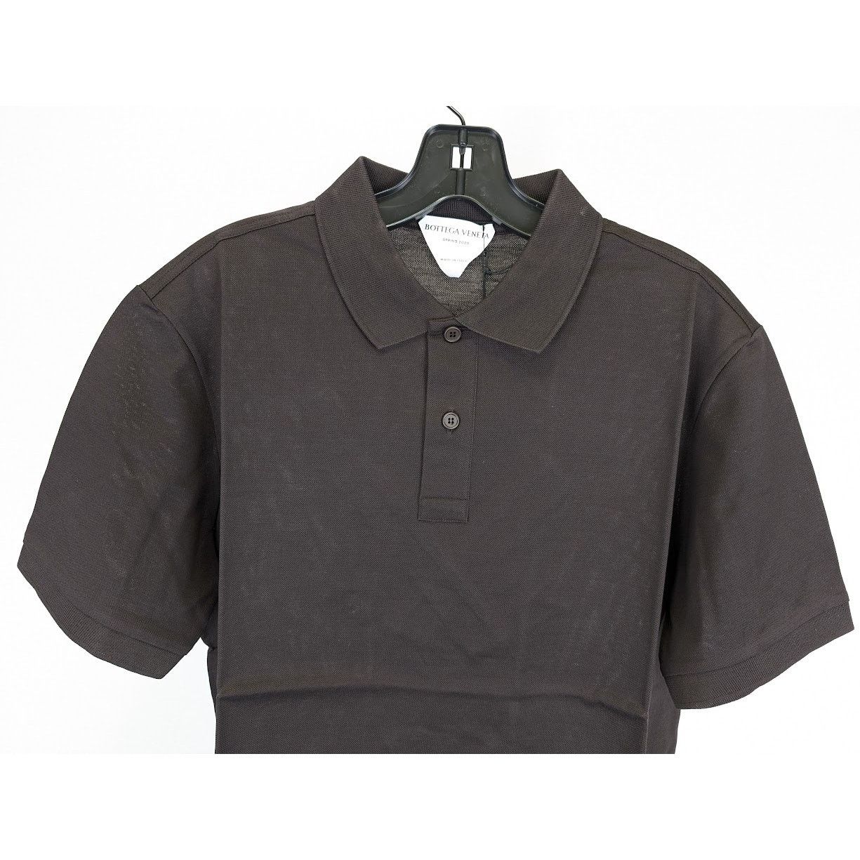 Bottega Veneta o1rshd1 Polo Dry Piquet in Dark Brown Size US M / EU 48-50 / 2 - 5 Thumbnail