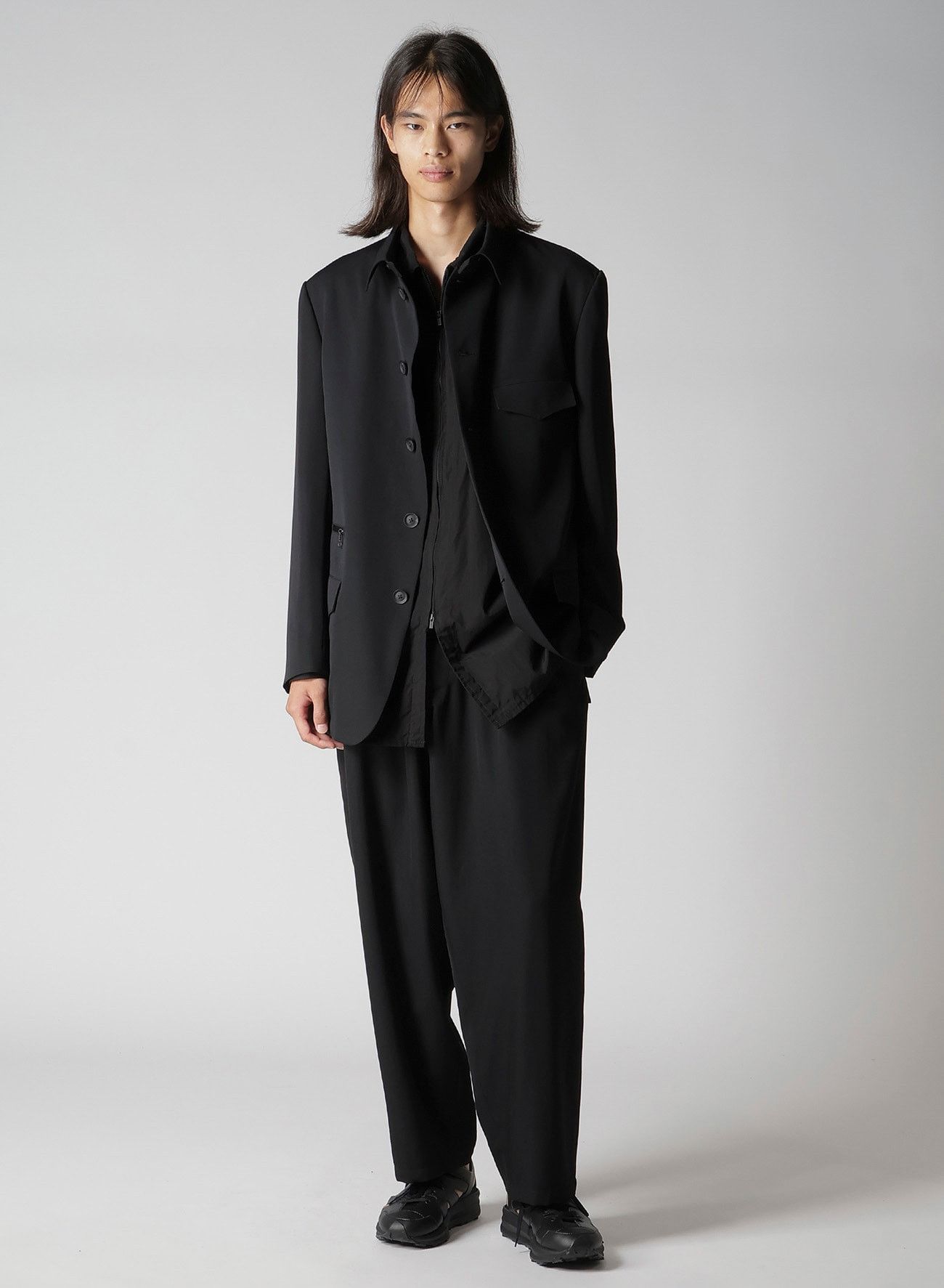 Yohji Yamamoto Yohji Yamamoto Pour Homme HOOK COLLAR 5 SINGLE JACKET BLAZER Size US M / EU 48-50 / 2 - 15 Thumbnail