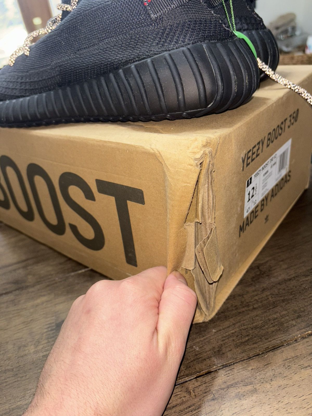 Adidas Adidas Yeezy 350 black non reflective Size US 12.5 / EU 45-46 - 6 Thumbnail