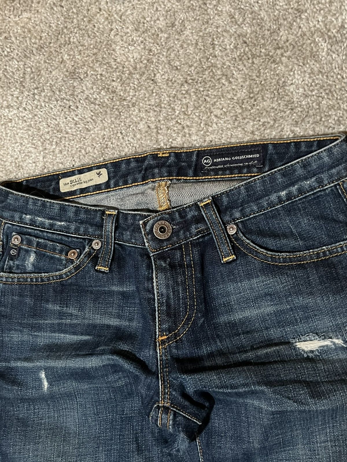 AG Adriano Goldschmied × Designer AG Women's Prima Mid Rise Cigarette Jeans Size 26" / US 2 / IT 38 - 3 Thumbnail