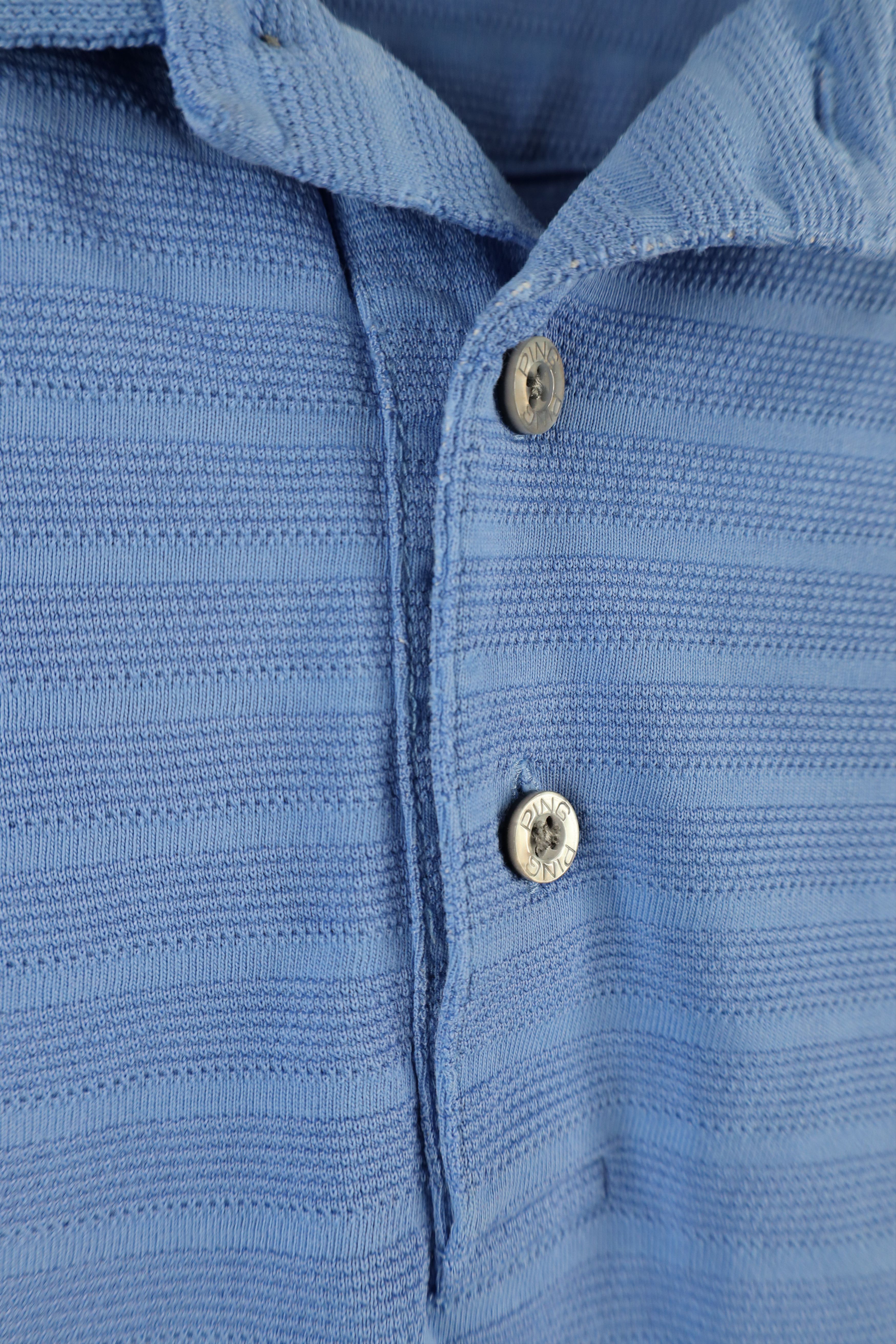 PING × Vintage Vintage 90s Ping Golf Ribbed Knit Collared Polo Shirt Blue Size US XXL / EU 58 / 5 - 6 Thumbnail