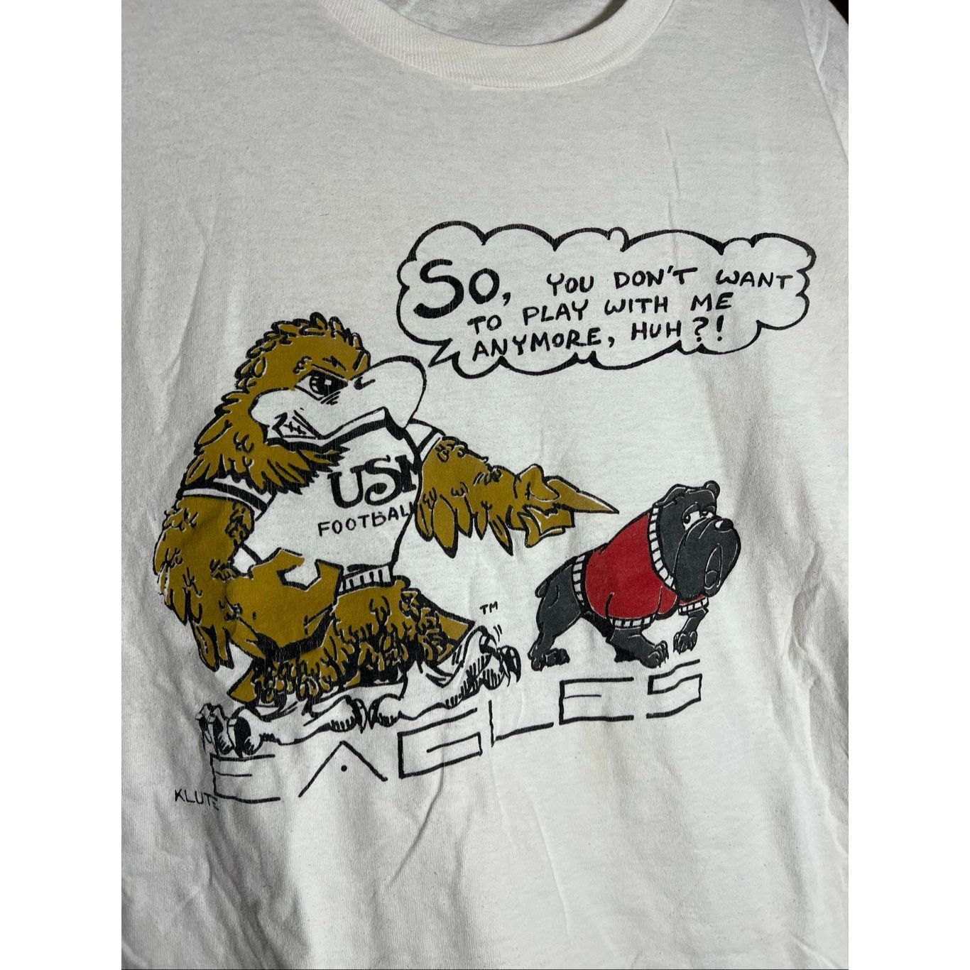 Fruit Of The Loom Vintage 80s USM Golden Eagles University Rivalry Tee Size US XL / EU 56 / 4 - 2 Thumbnail