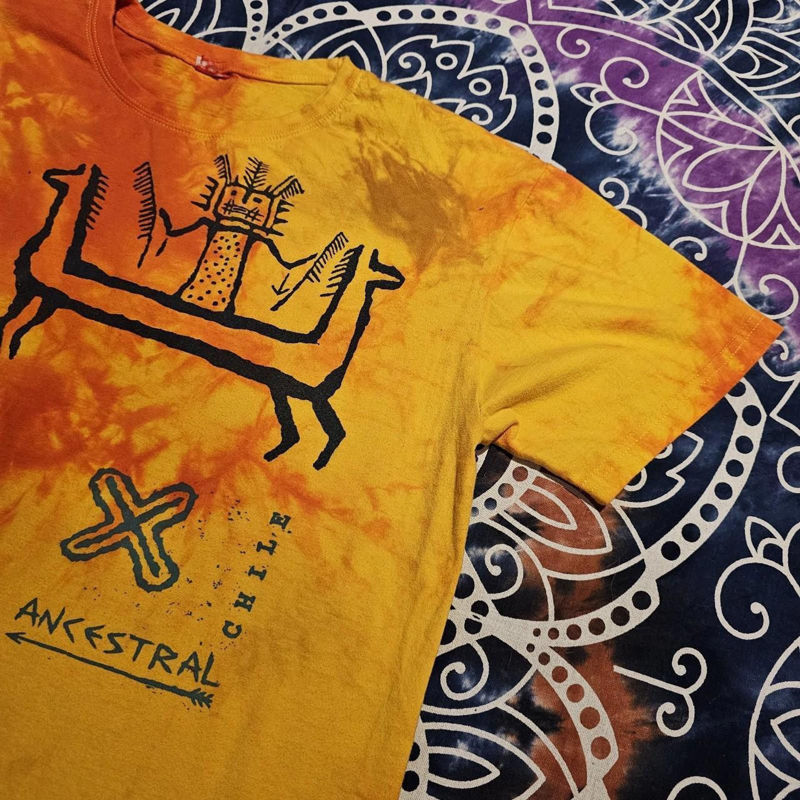 Designer TIE-DYED Yellow and Orange T-shirt Size US M / EU 48-50 / 2 - 3 Thumbnail