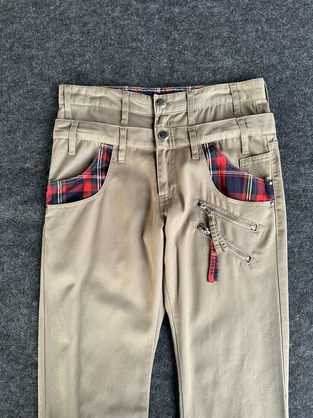 Beauty Beast × Japanese Brand × PPFM Spinash Double Waist Brown Soft Denim D469 Size US 32 / EU 48 - 2 Thumbnail