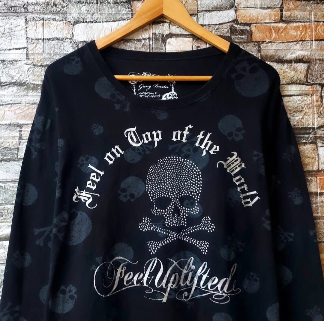 Japanese Brand Japanese Brand Gang Buster Skull Allover Print Long Sleeve Size US L / EU 52-54 / 3 - 3 Thumbnail