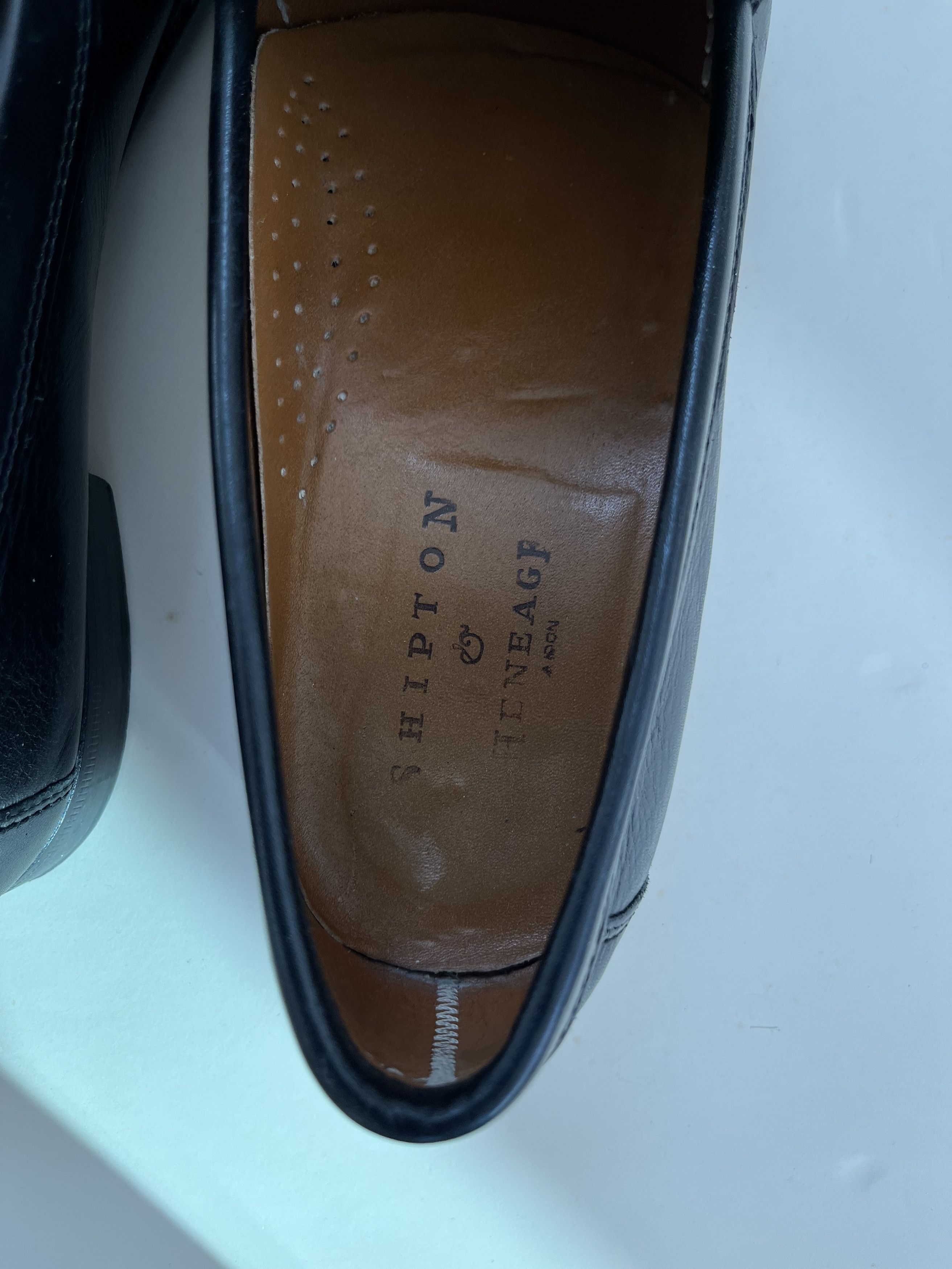 David Eden × Shipton & Heneage Black Leather Dress Loafer with Red Horsebit Accent Size US 10 / EU 43 - 3 Thumbnail