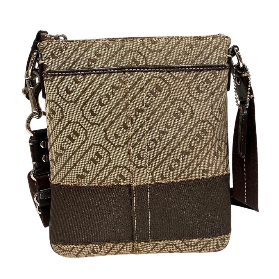 Coach COACH Signature Stripe Adjustable Strap Crossbody Bag Purse Size ONE SIZE - 2 Thumbnail