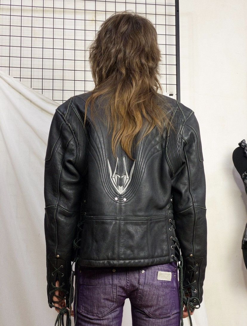 Vintage ARLENNESS motorcycle leather jacket with lace up&embroidery Size M / US 6-8 / IT 42-44 - 17 Thumbnail