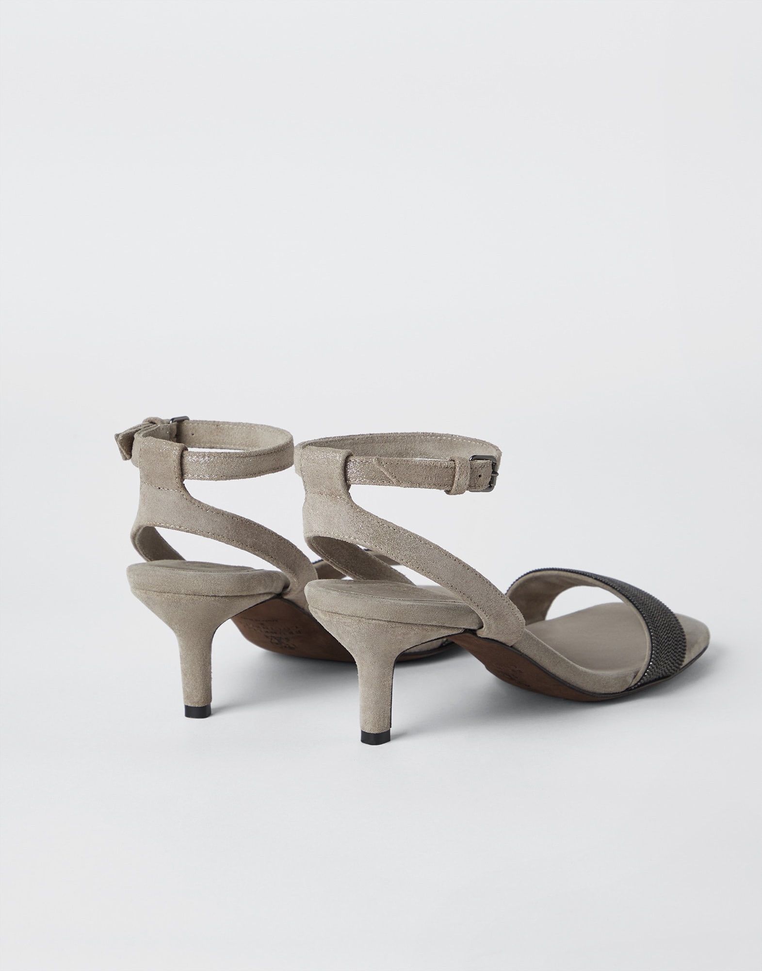 Brunello Cucinelli o1la1rc1a0425 Sandals With Heels in Grey Size US 8 / IT 38 - 3 Thumbnail