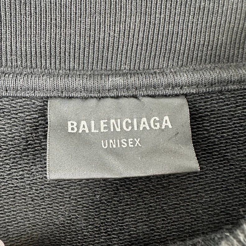 Balenciaga Balenciaga Black monogrammed reflective logo sweatshirt Size US M / EU 48-50 / 2 - 4 Thumbnail