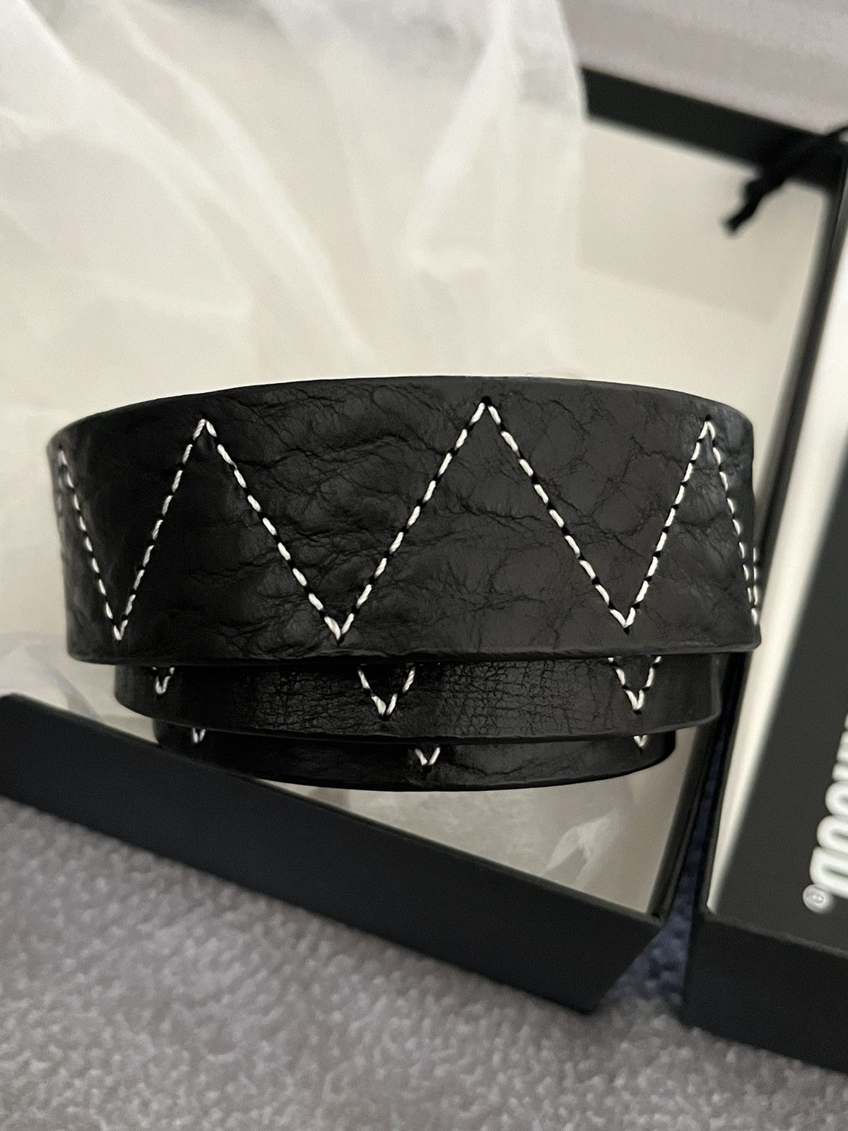 Neighborhood Neighborhood Leather Belt Size 32 - 2 Thumbnail