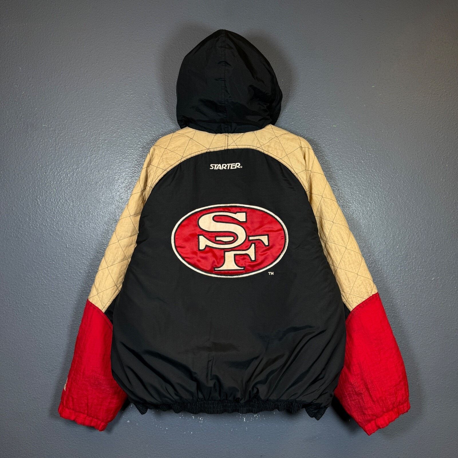 Starter Srarter XL black down jacket 49ERS NFL San Francisco Vintage Size US XL / EU 56 / 4 - 1 Thumbnail