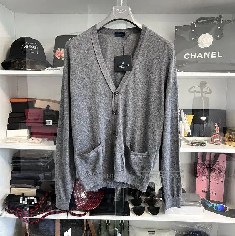 Lanvin Lanvin Men's Gray Wool Long Sleeve Top . Size US M / EU 48-50 / 2 - 1 Thumbnail